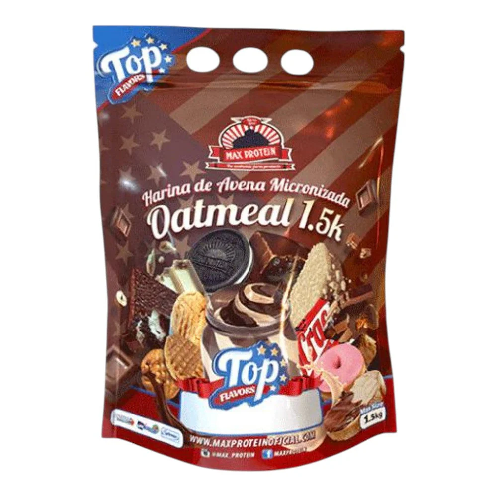 Oatmeal-harina De Avena Top Flavors 1.5 Kg Boombig