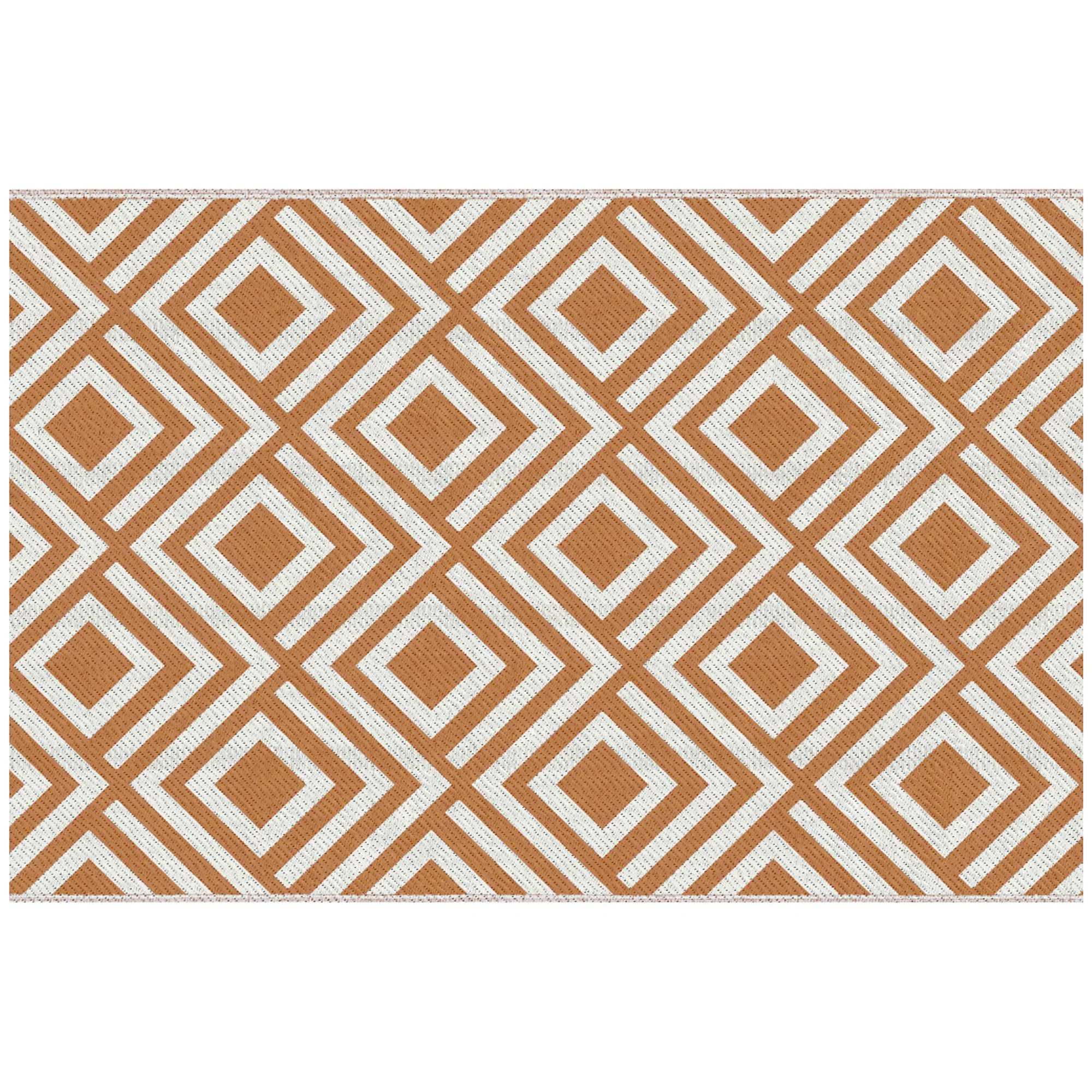 Outsunny Alfombra Exterior Reversible 182x274cm Para Terraza Balcón Patio Rojo