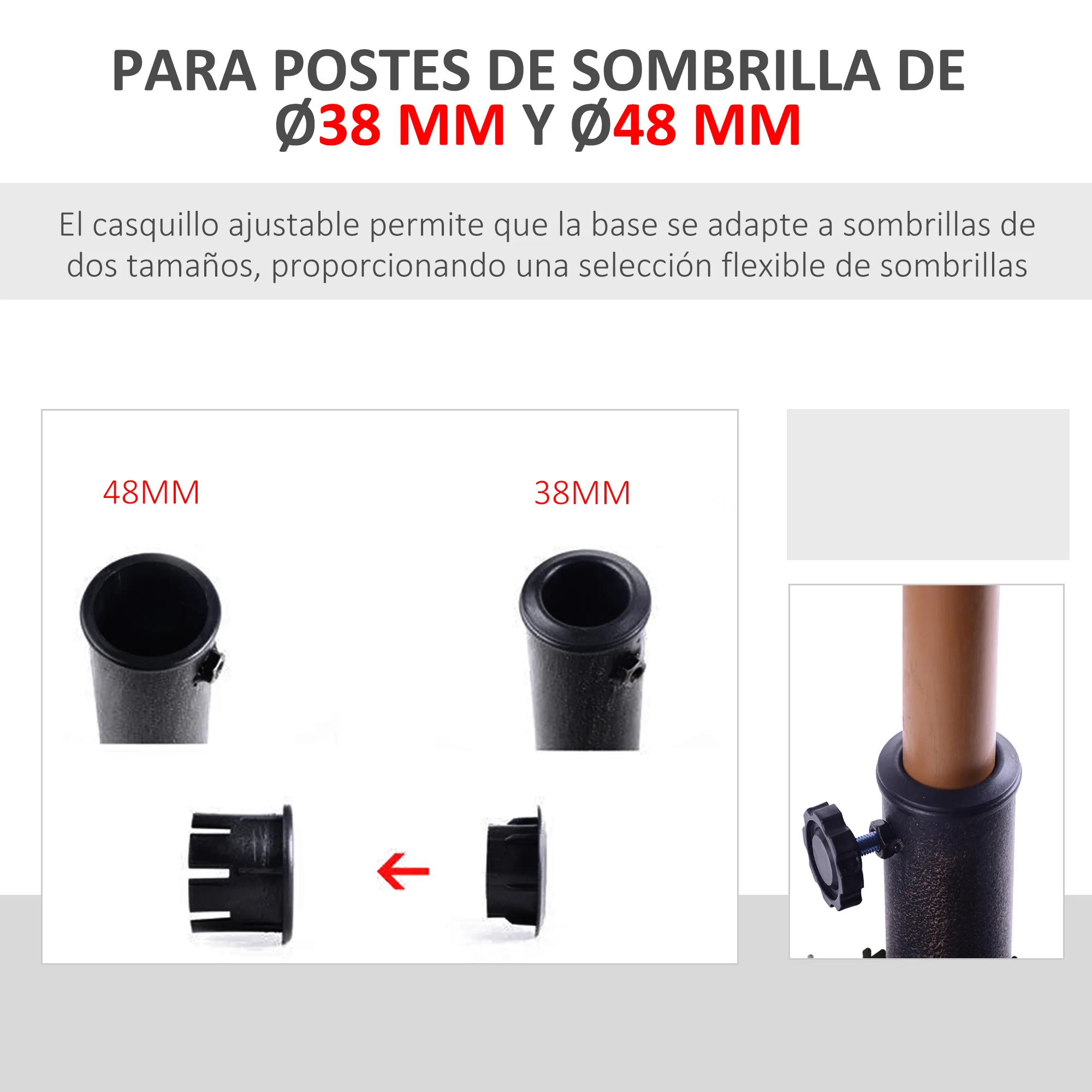 Outsunny Base De Sombrilla Peso 15 Kg De Resina 47x47x32 Cm Bronce - Image 6