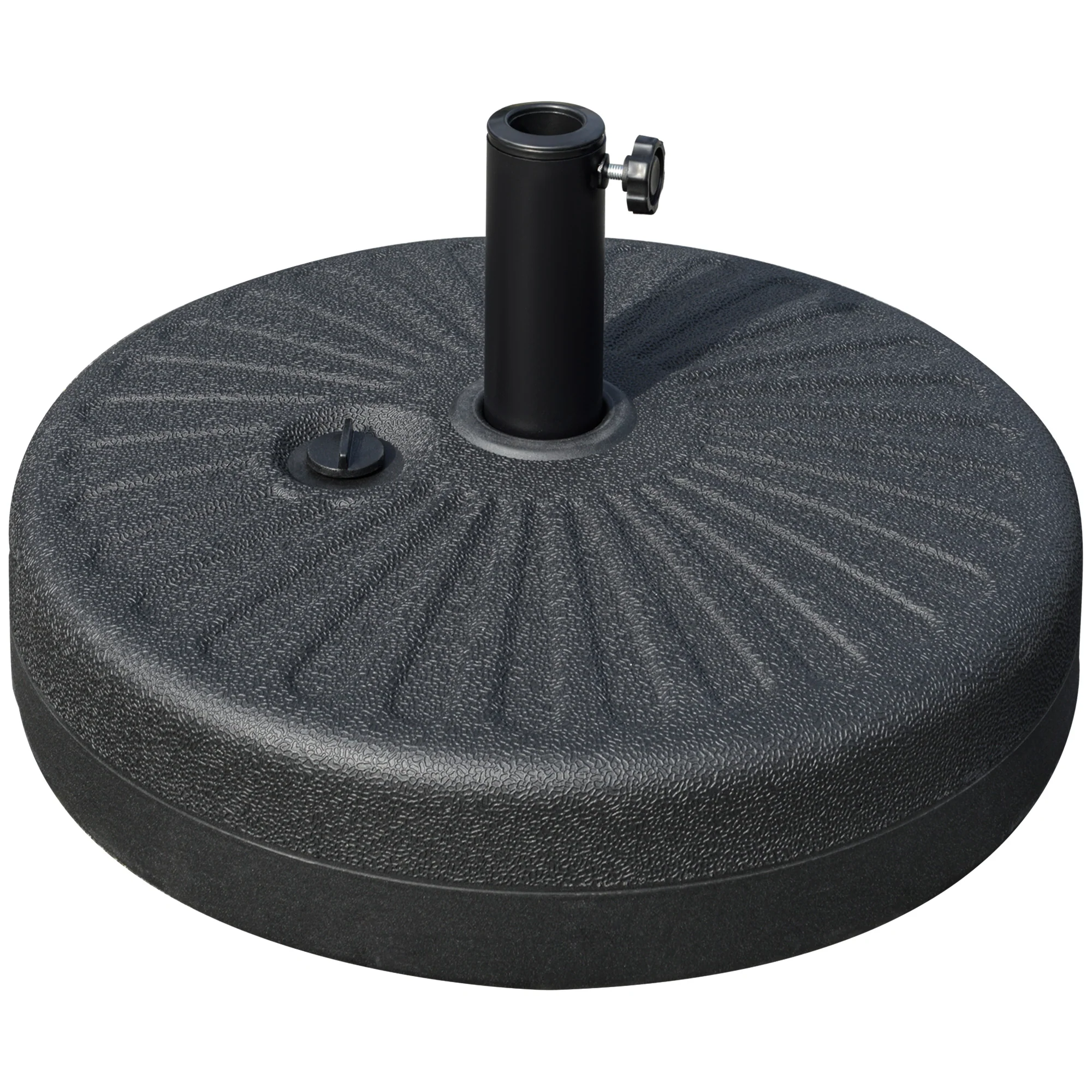 Outsunny Base De Sombrilla Rellenable De Agua 22kg Para Poste 38/48mm Ø51x30,5cm