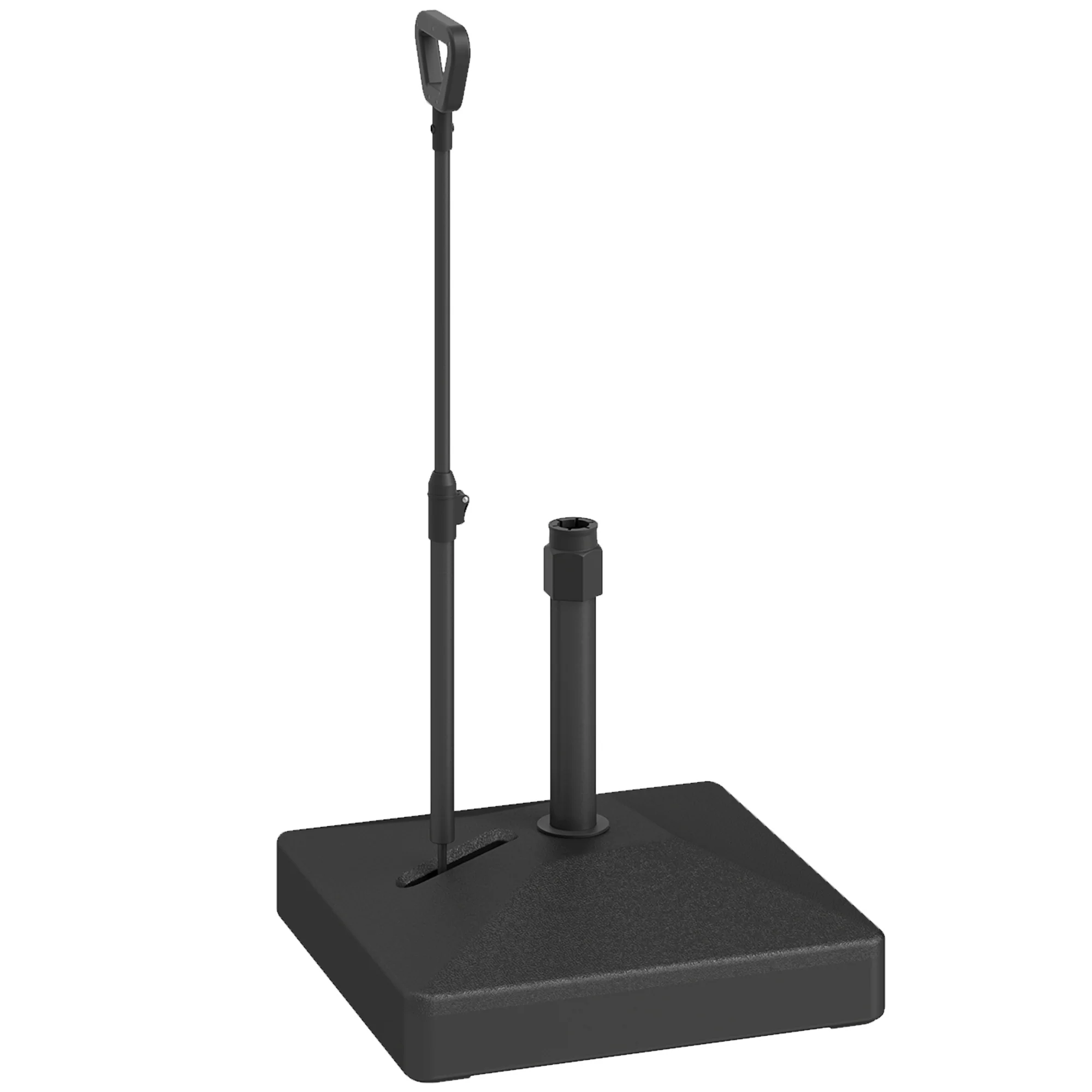 Outsunny Base Para Sombrilla Rellenable Con Agua 45l O Arena 55kg Negro