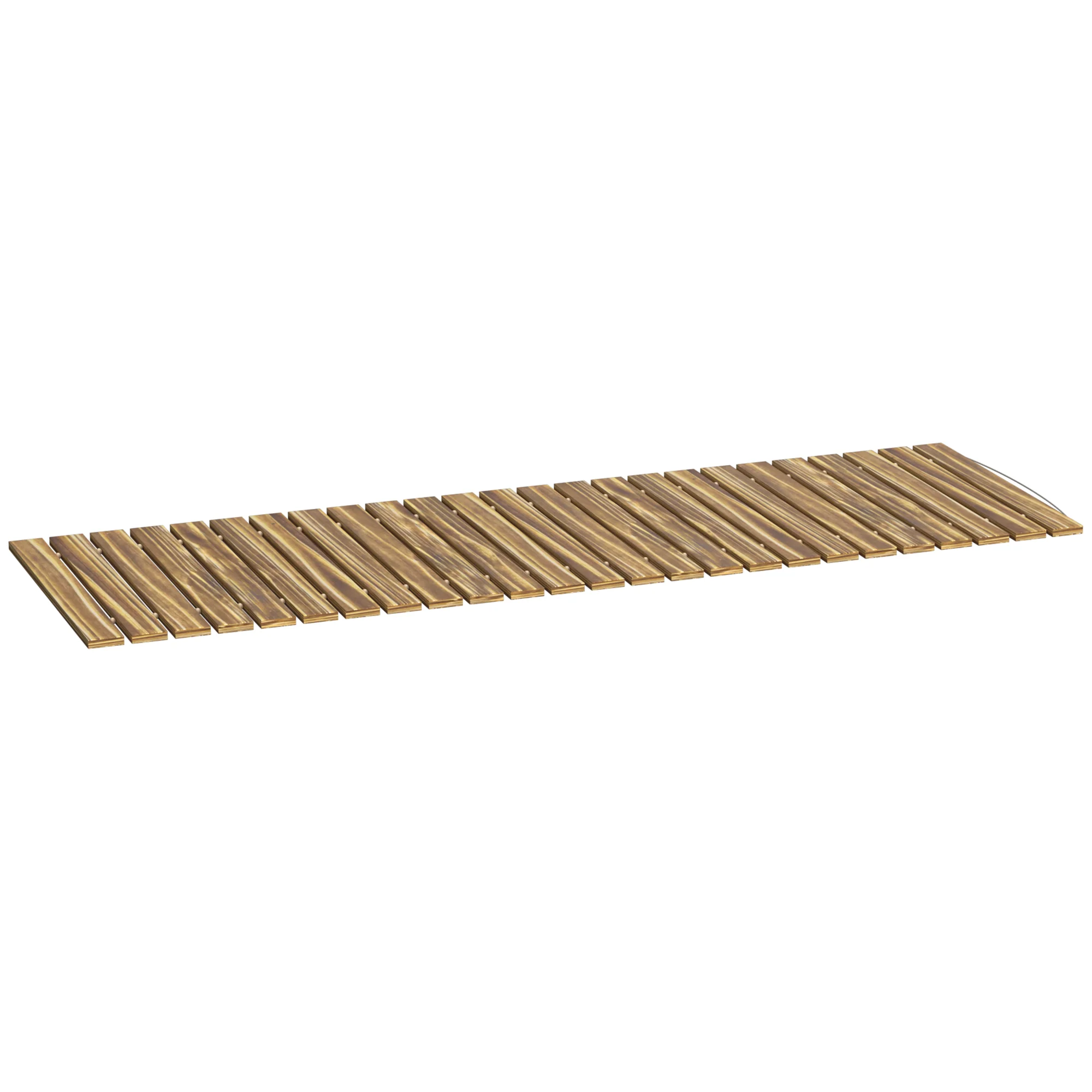 Outsunny Camino De Jardín De Madera 120x38 Cm Para Exteriores Carbonizado - Image 5