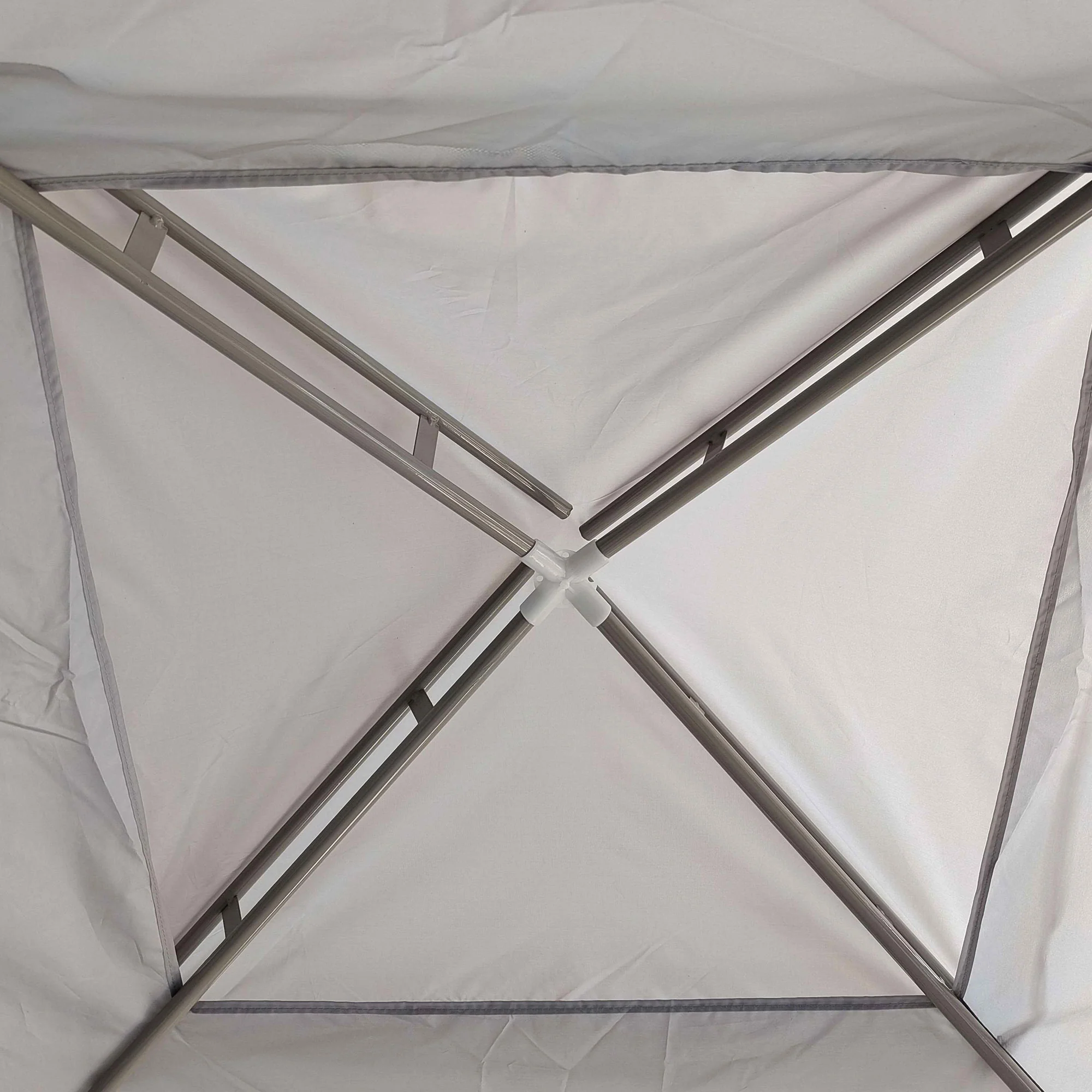 Outsunny Carpa De Jardín 3x3 M Con 4 Mosquiteras Laterales Techo Doble Gris - Image 4