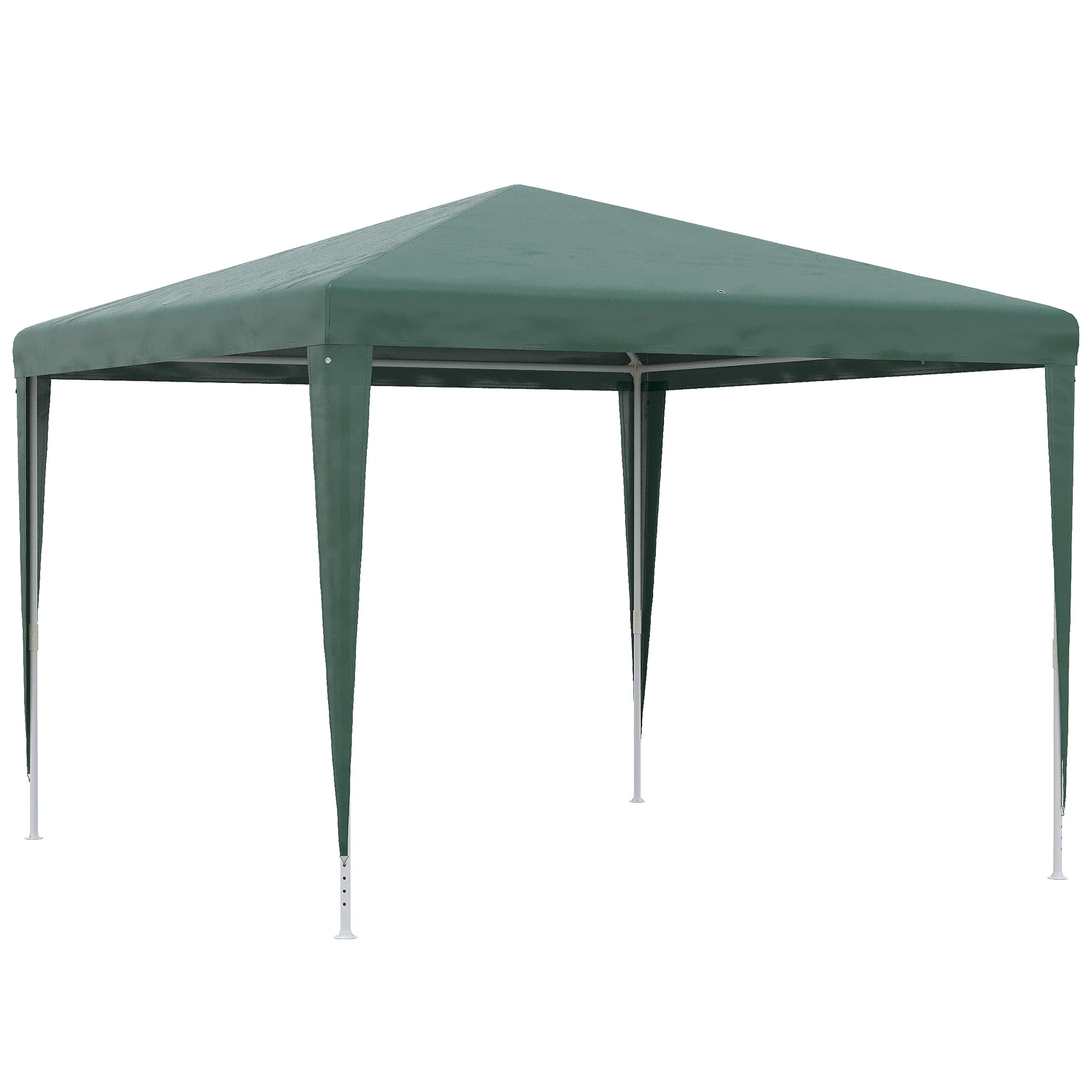 Outsunny Carpa Desmontable 3x3 M Con 4 Orificios De Drenaje Y Marco De Acero