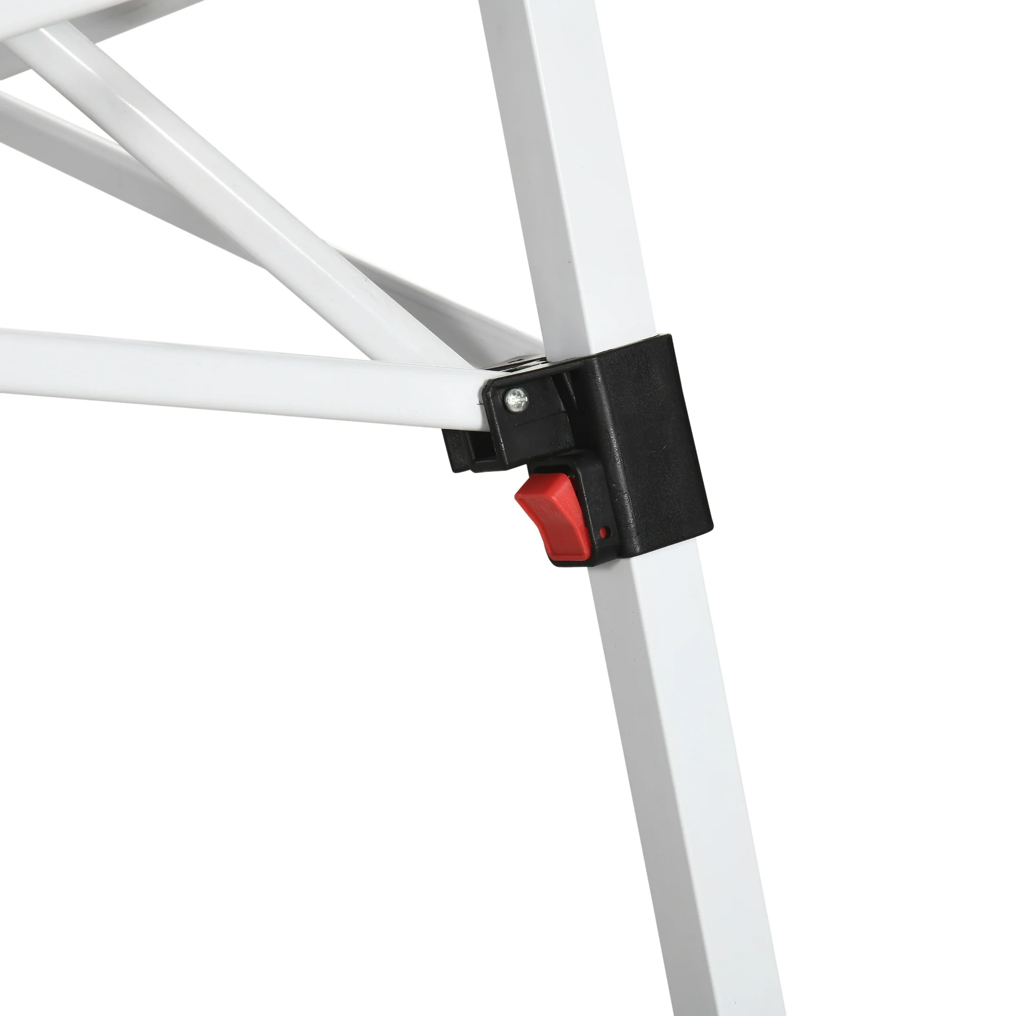 Outsunny Carpa Plegable 2 Paredes Laterales 2,89x2,89 M Altura Ajustable Blanco - Image 4