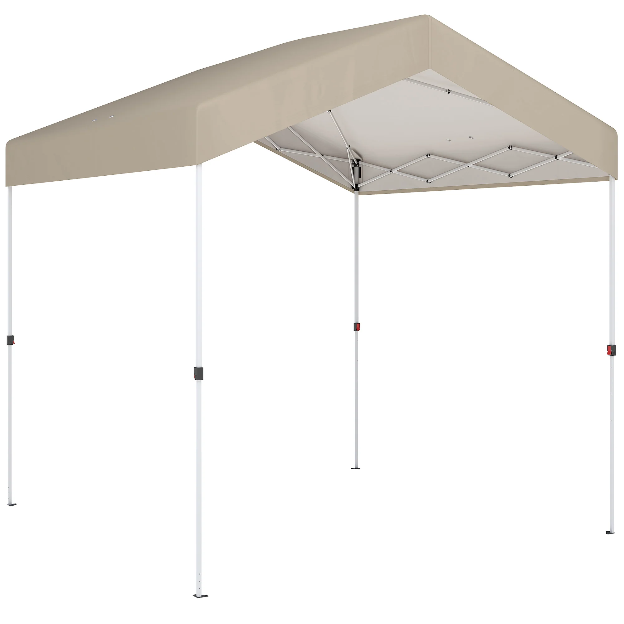 Outsunny Carpa Plegable 2,4x2,4 M Pop-up Upf50+ Bloqueo Central Altura Ajustable