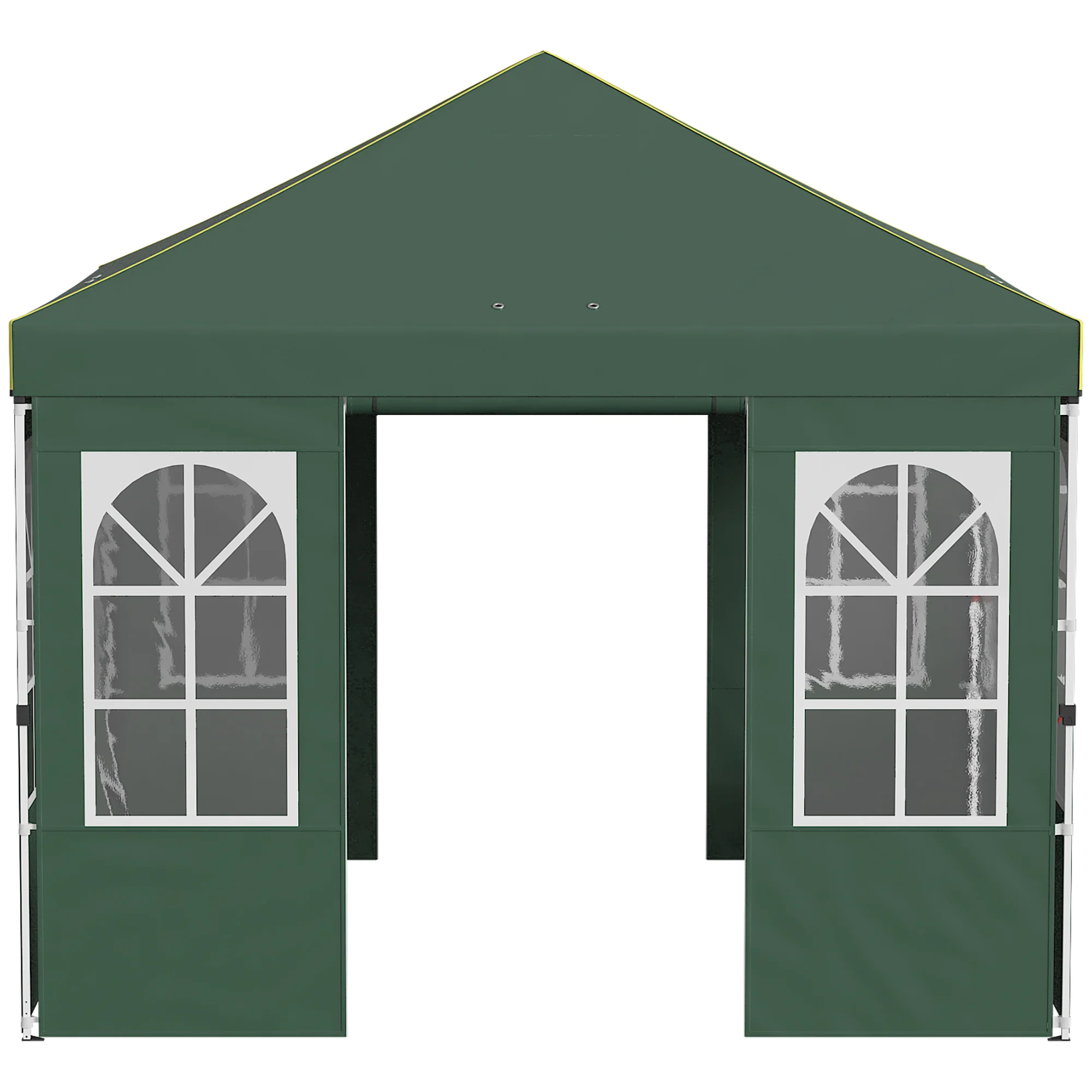 Outsunny Carpa Plegable 3x3m Pop-up Altura Ajustable Laterales Extraíbles Verde - Image 4