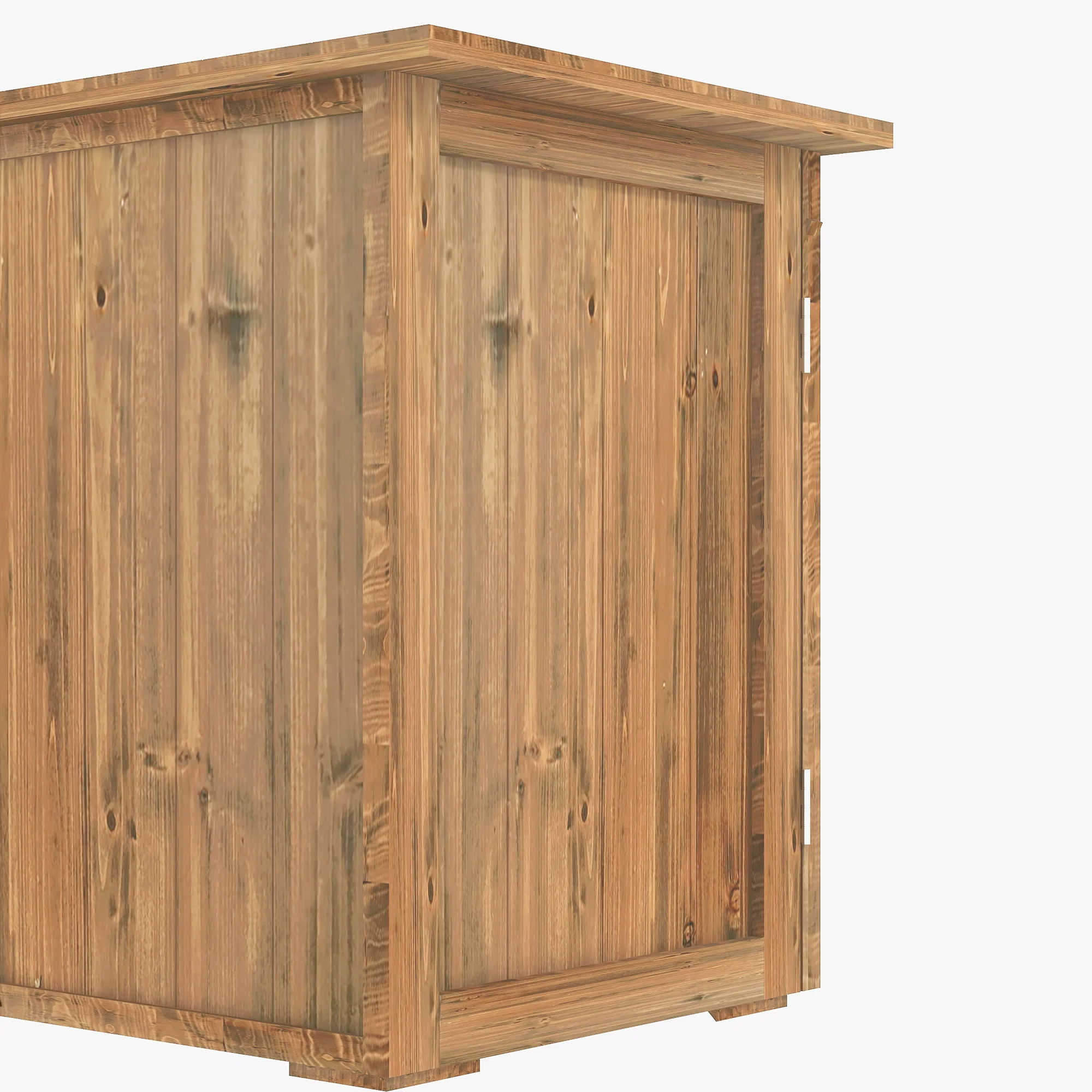 Outsunny Caseta De Jardín De Madera Con 2 Puertas Magnéticas 77x55x72 Cm Marrón - Image 4