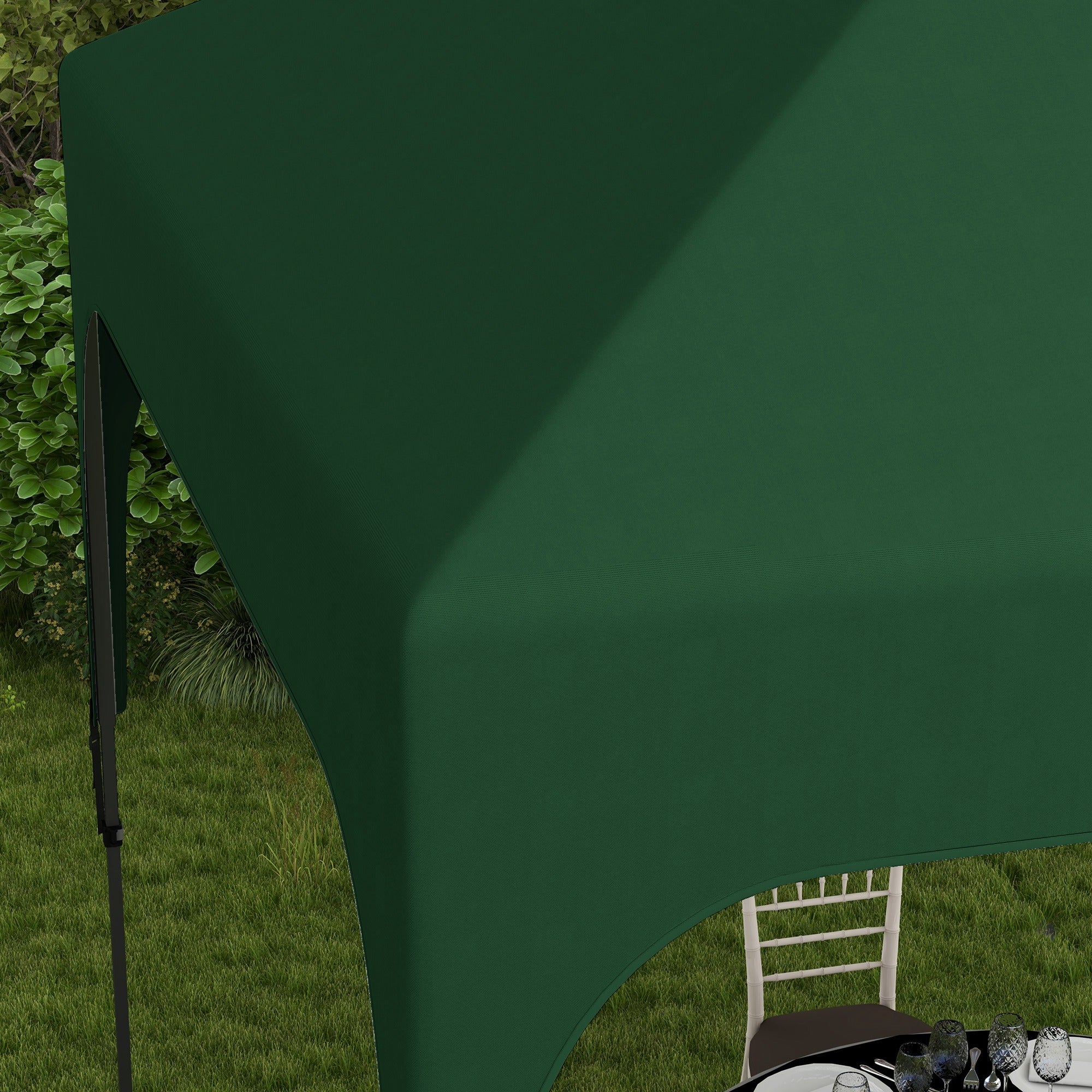 Outsunny Cenador Plegable Jardín 2,5x2,5x2,68 M Uv 50+ Altura Ajustable Verde - Image 4