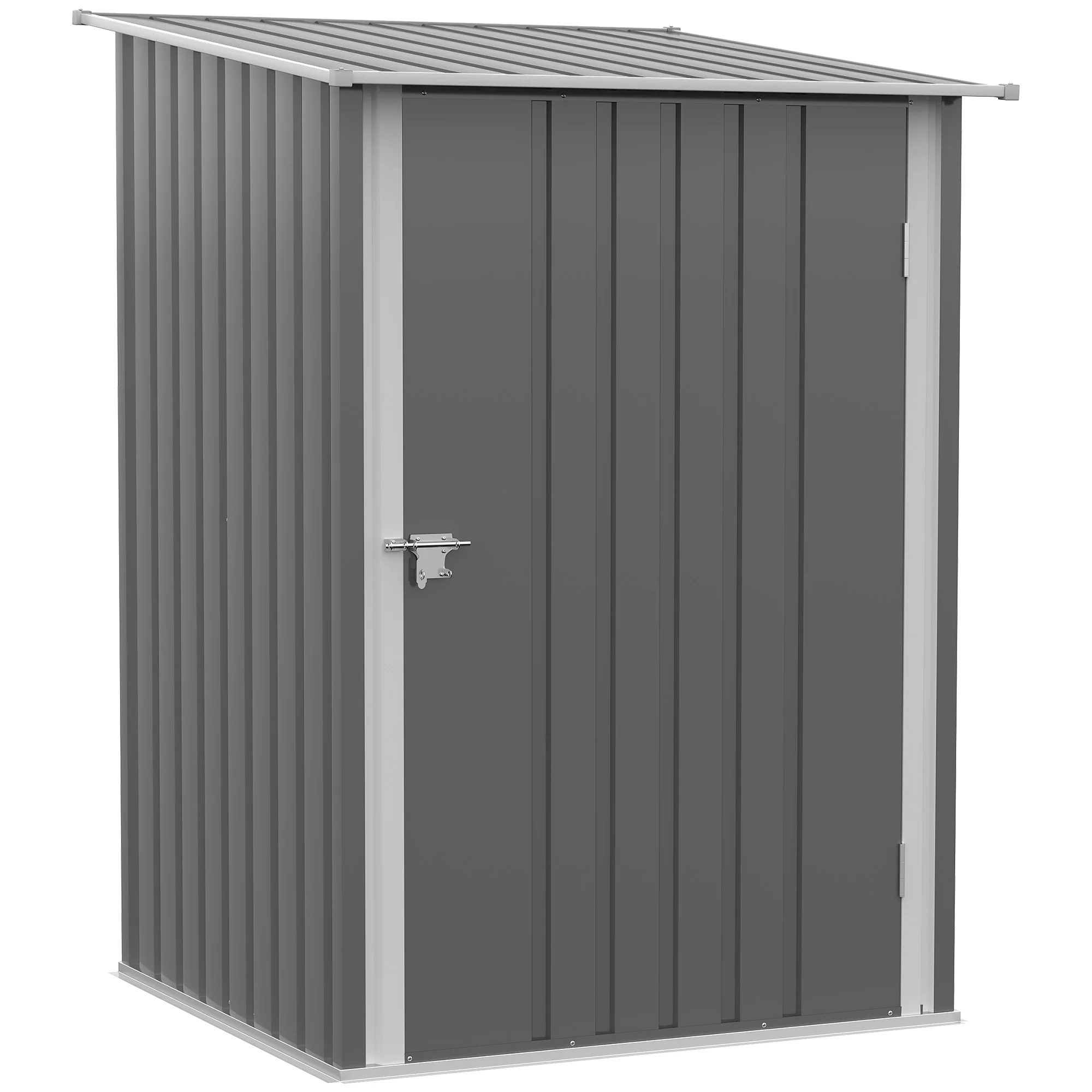 Outsunny Cobertizo De Jardín De Exterior 0,92 M² 100x103x160 Cm Gris