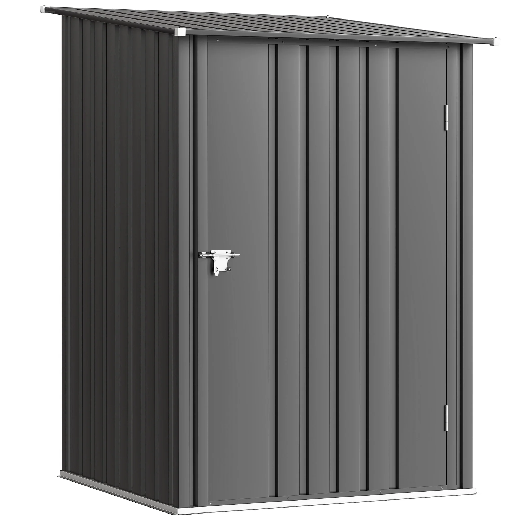 Outsunny Cobertizo De Jardín De Exterior 0,92 M² 100x103x160 Cm Gris Oscuro