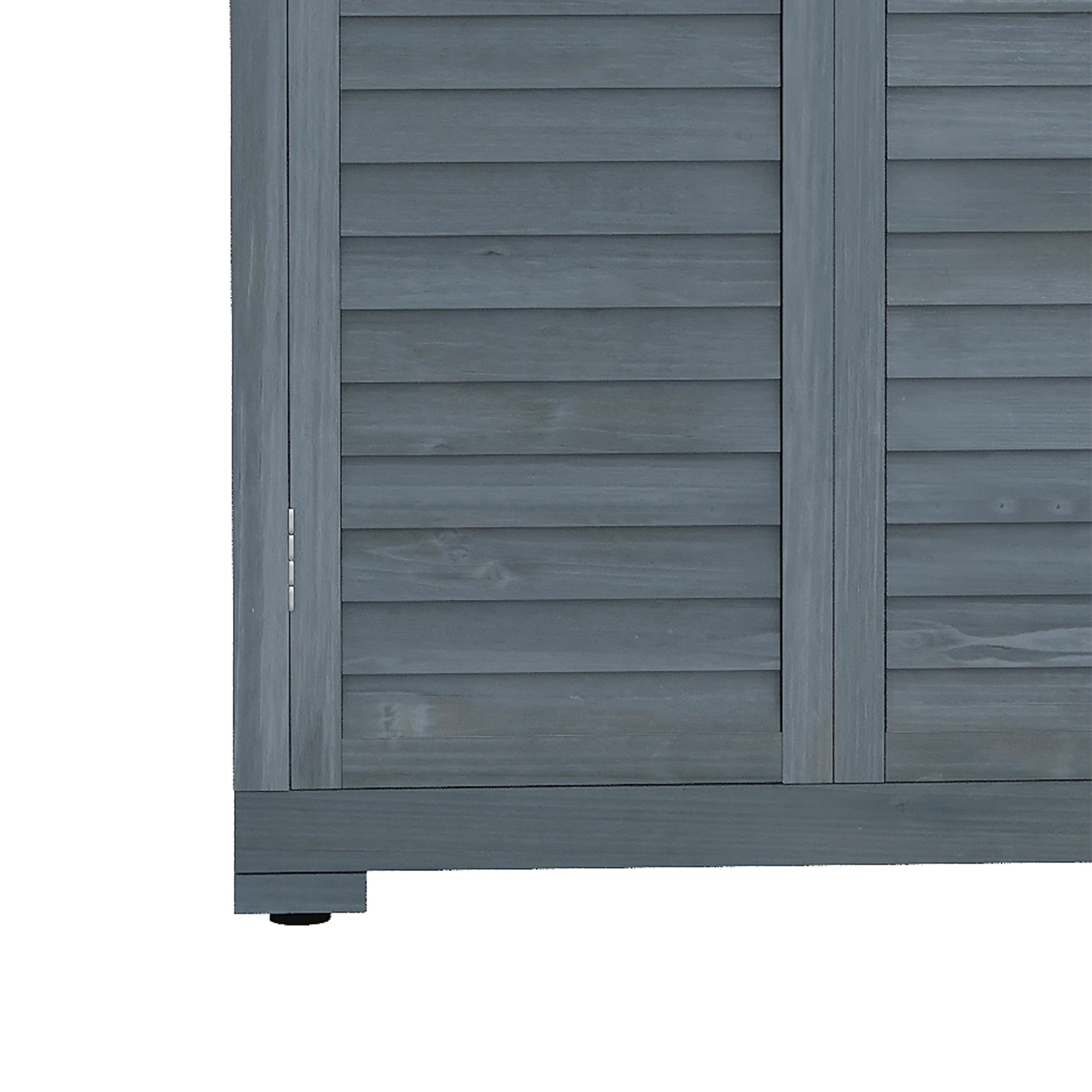 Outsunny Cobertizo De Madera 0,31 M² Con 2 Puertas Y 2 Estantes Gris - Image 4
