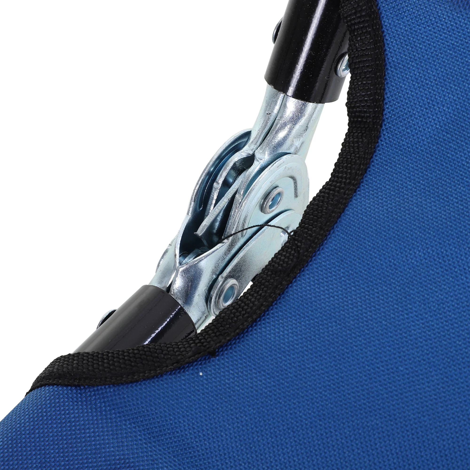 Outsunny Conjunto De 2 Tumbonas Plegables Con Respaldo 188x56x28 Cm Azul - Image 4