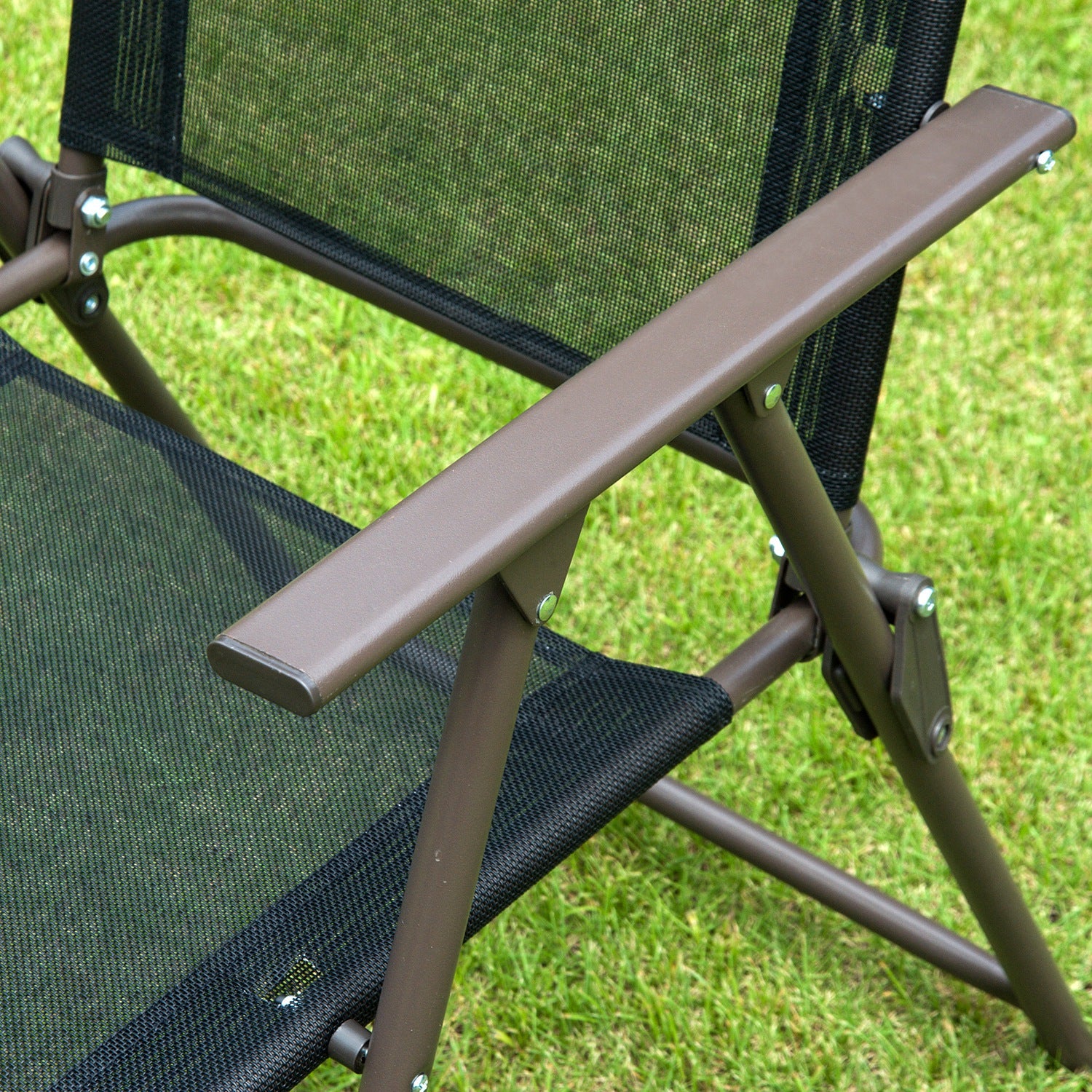Outsunny Conjunto Muebles Jardin 4 Sillas Mesa De Comedor Redonda Sombrilla - Image 5
