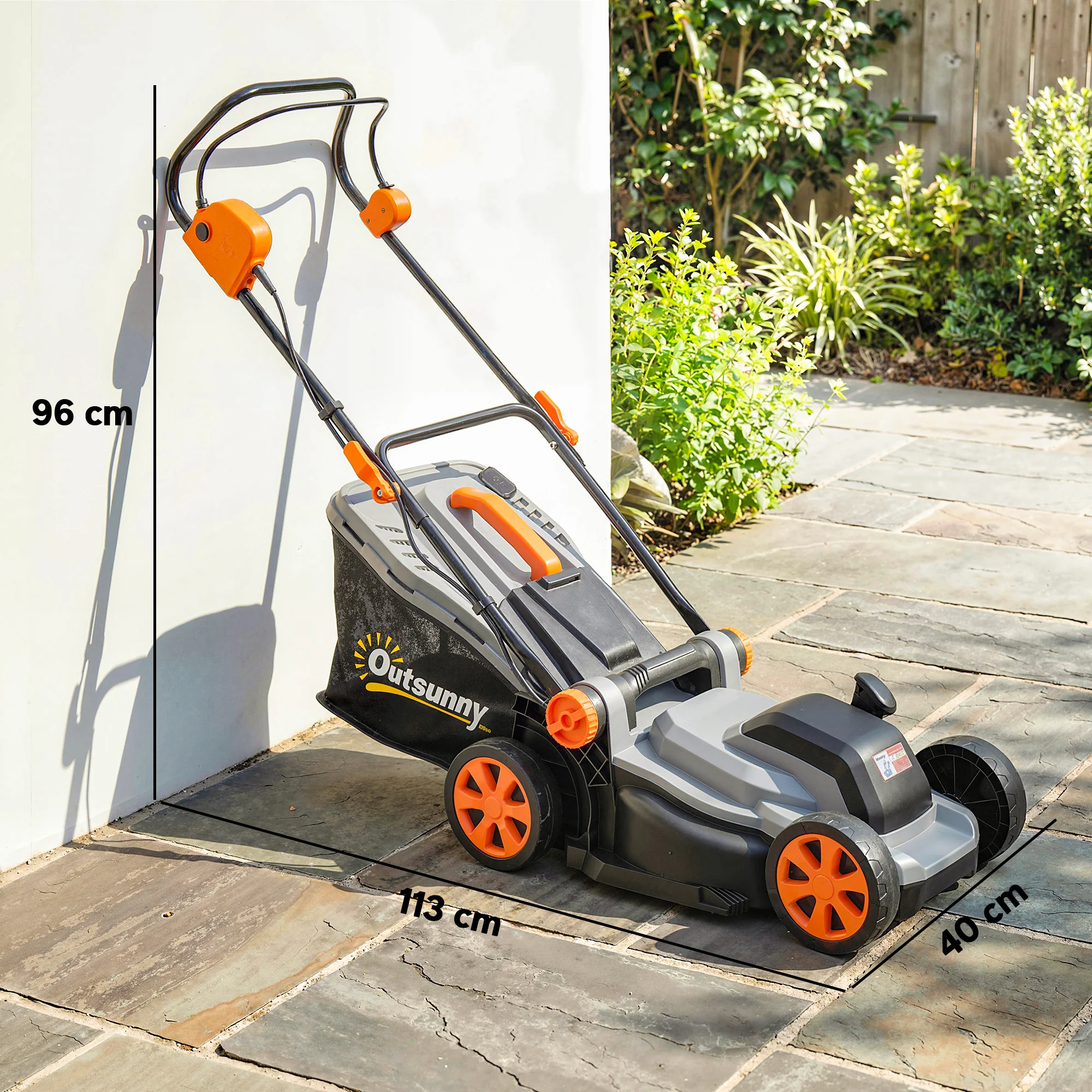 Outsunny Cortacésped A Batería Inalámbrico 18v Con 2 Baterías De 4ah Y Cargador - Image 3