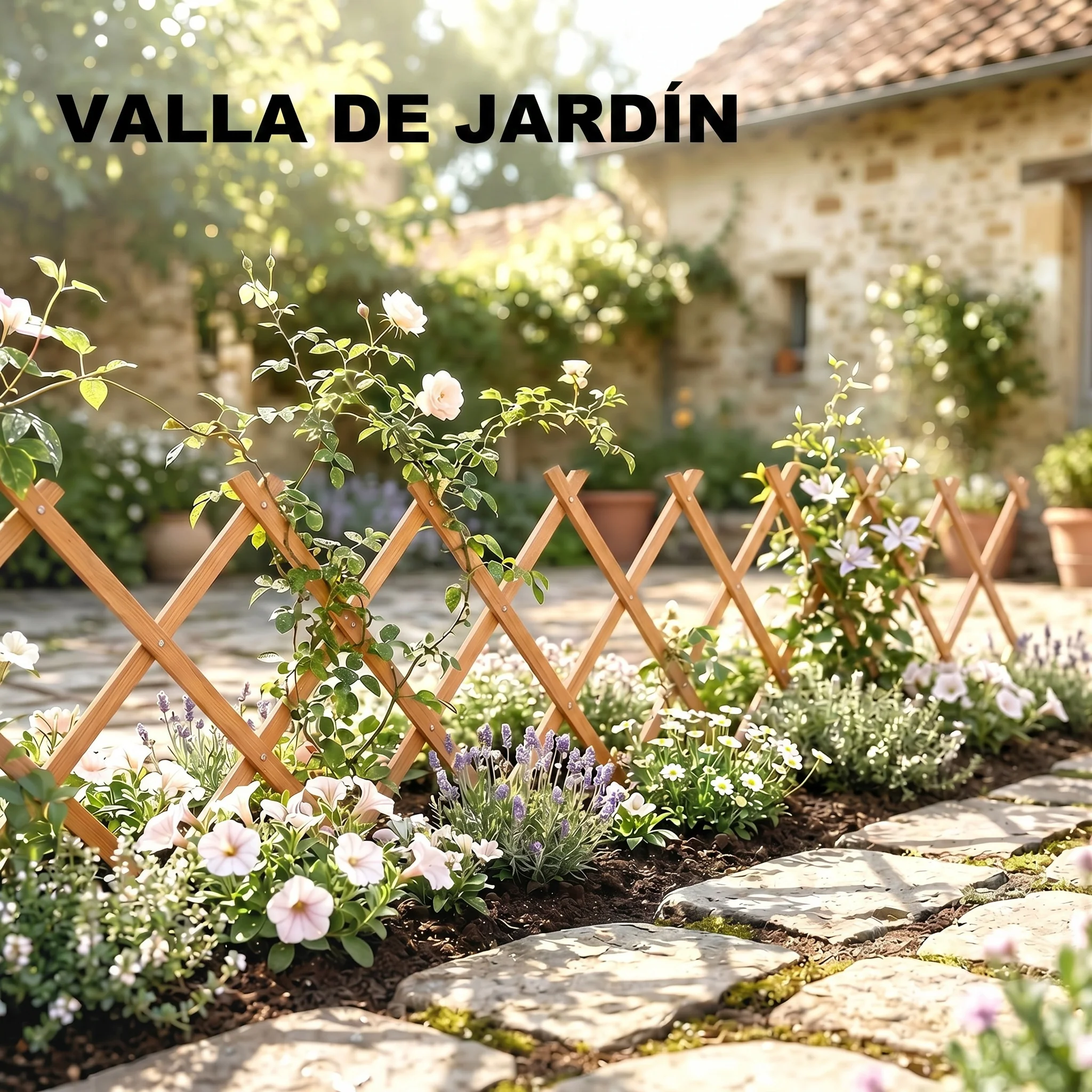 Outsunny Enrejado De Jardín De Madera Extensible 180x60 Cm Marrón Claro - Image 6