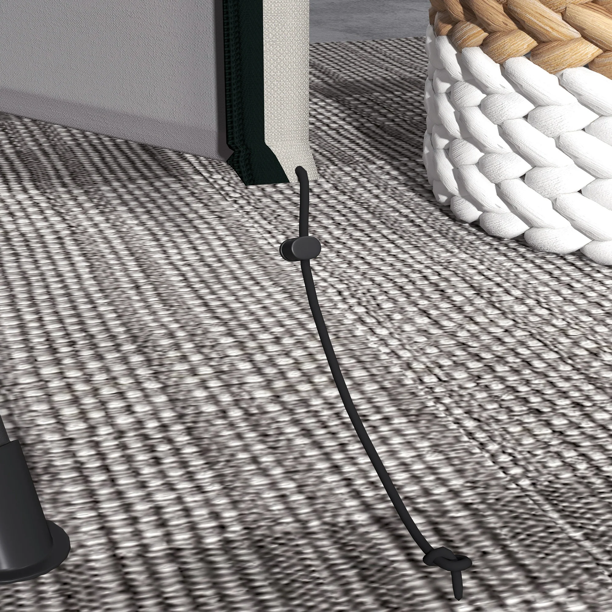 Outsunny Funda De Balancín Para Jardín Con 2 Cremalleras 177x114x152 Cm Gris - Image 5