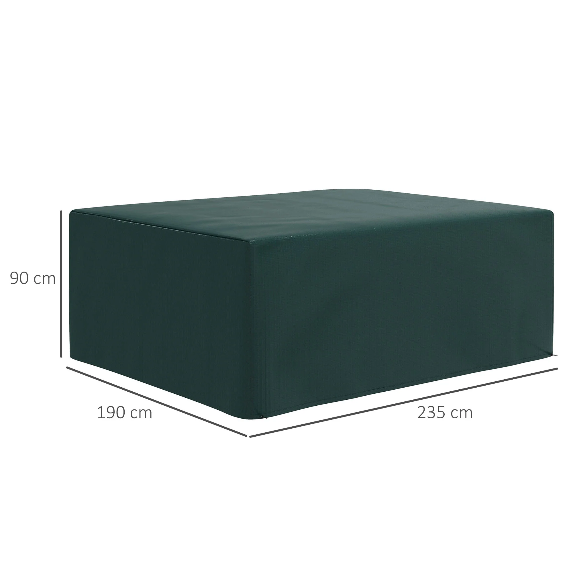 Outsunny Funda Protectora Para Muebles Rectangular 235x190x90 Cm Verde - Image 3