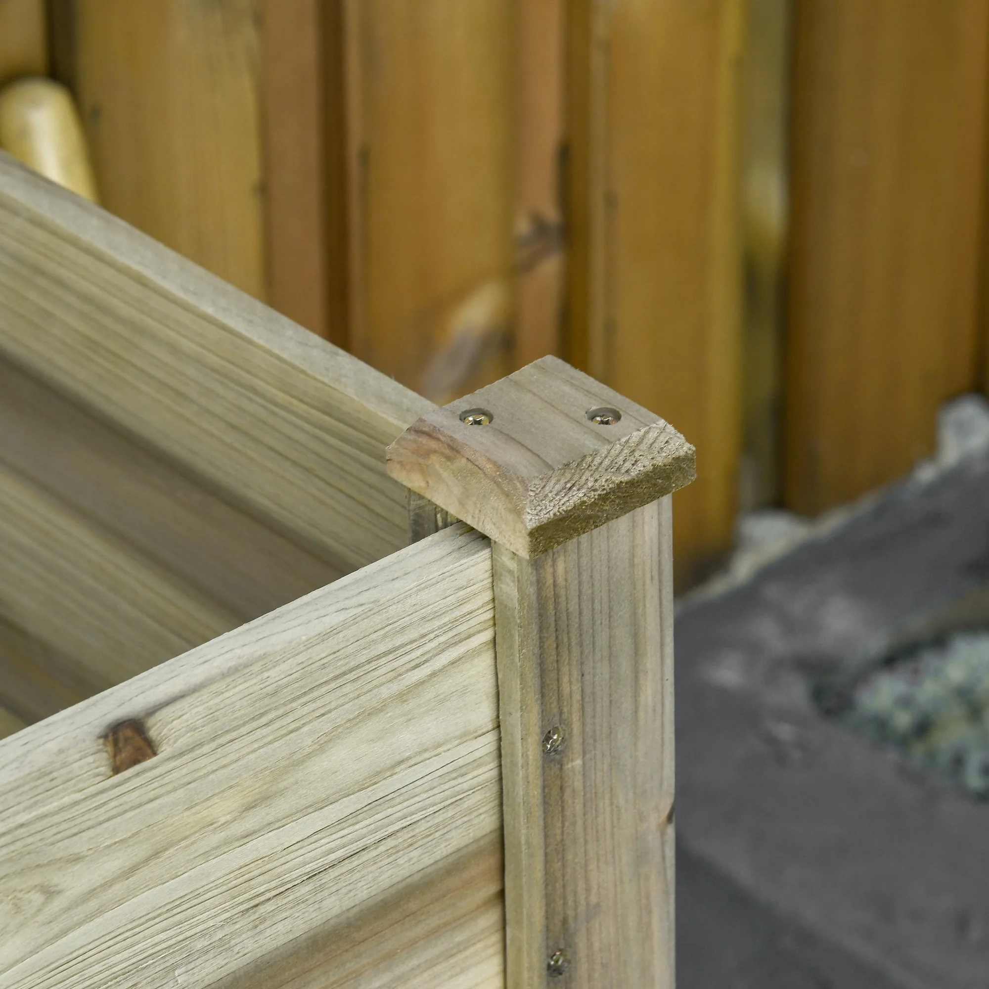 Outsunny Huerto Urbano De Madera Con Estante 91x51x76 Cm Para Cultivos Plantas - Image 4