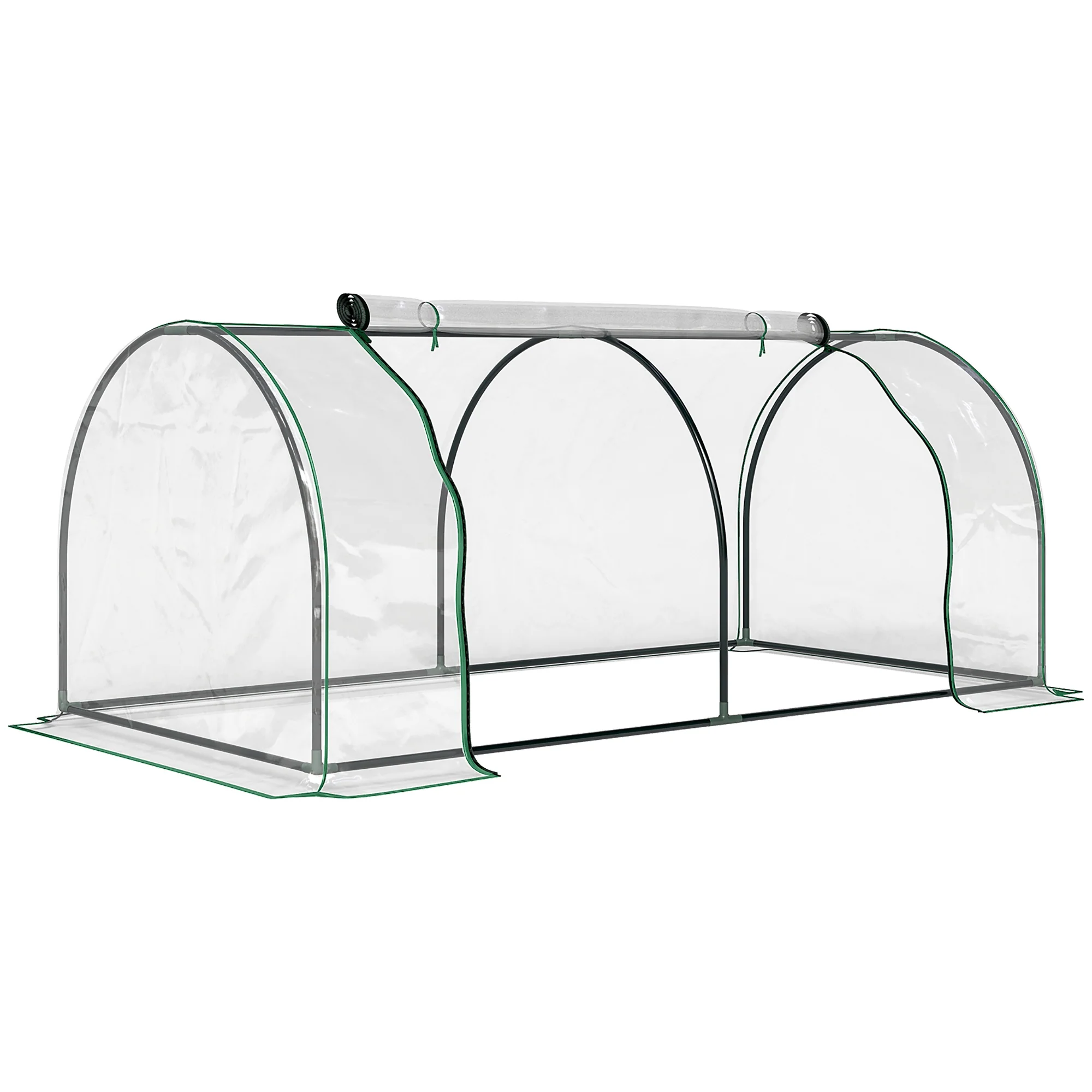 Outsunny Invernadero Caseta 200x100x80 Cm Para Jardín Terraza Cultivo De Plantas