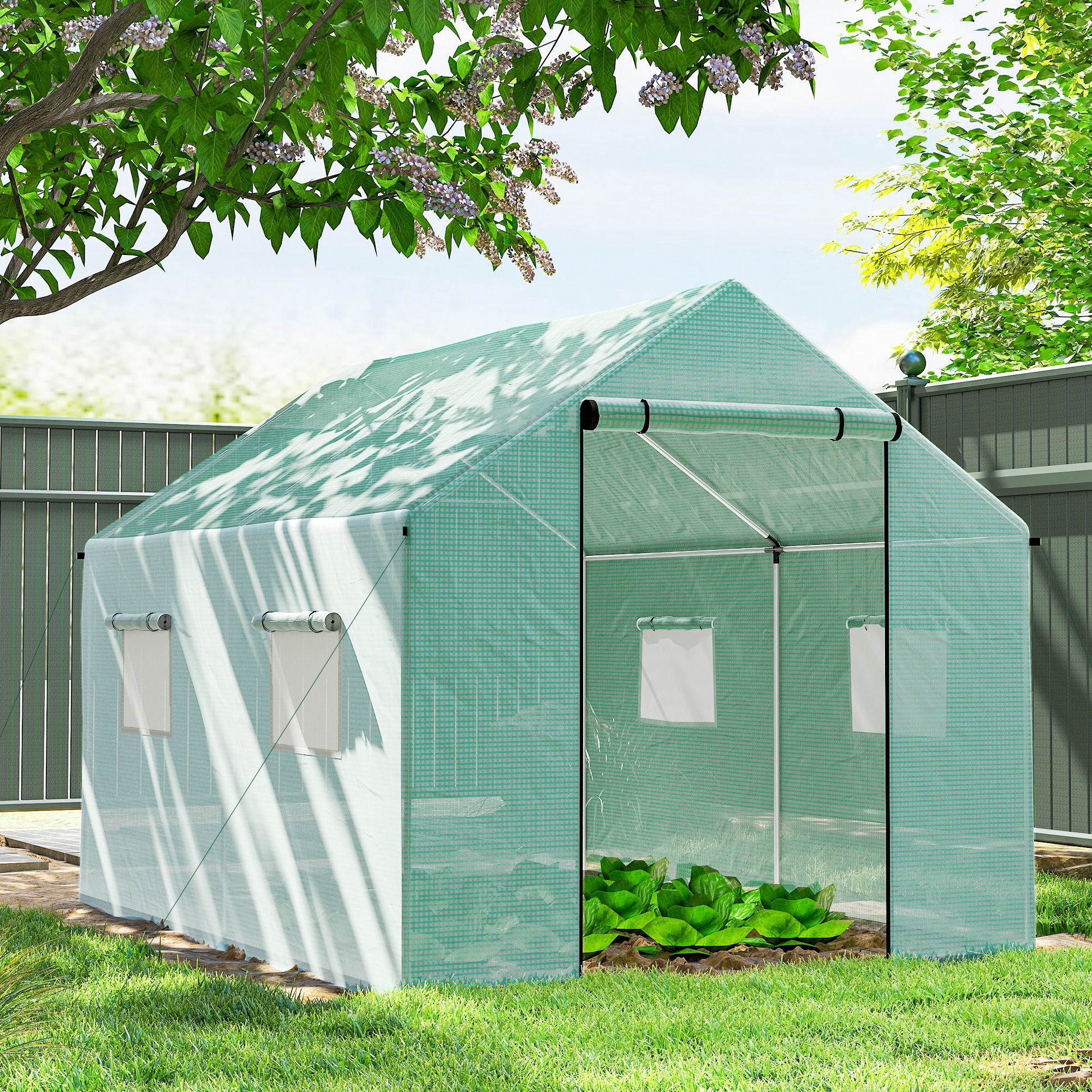 Outsunny Invernadero De Exterior 2x3x2 M Con 4 Ventanas De Malla Verde - Image 2