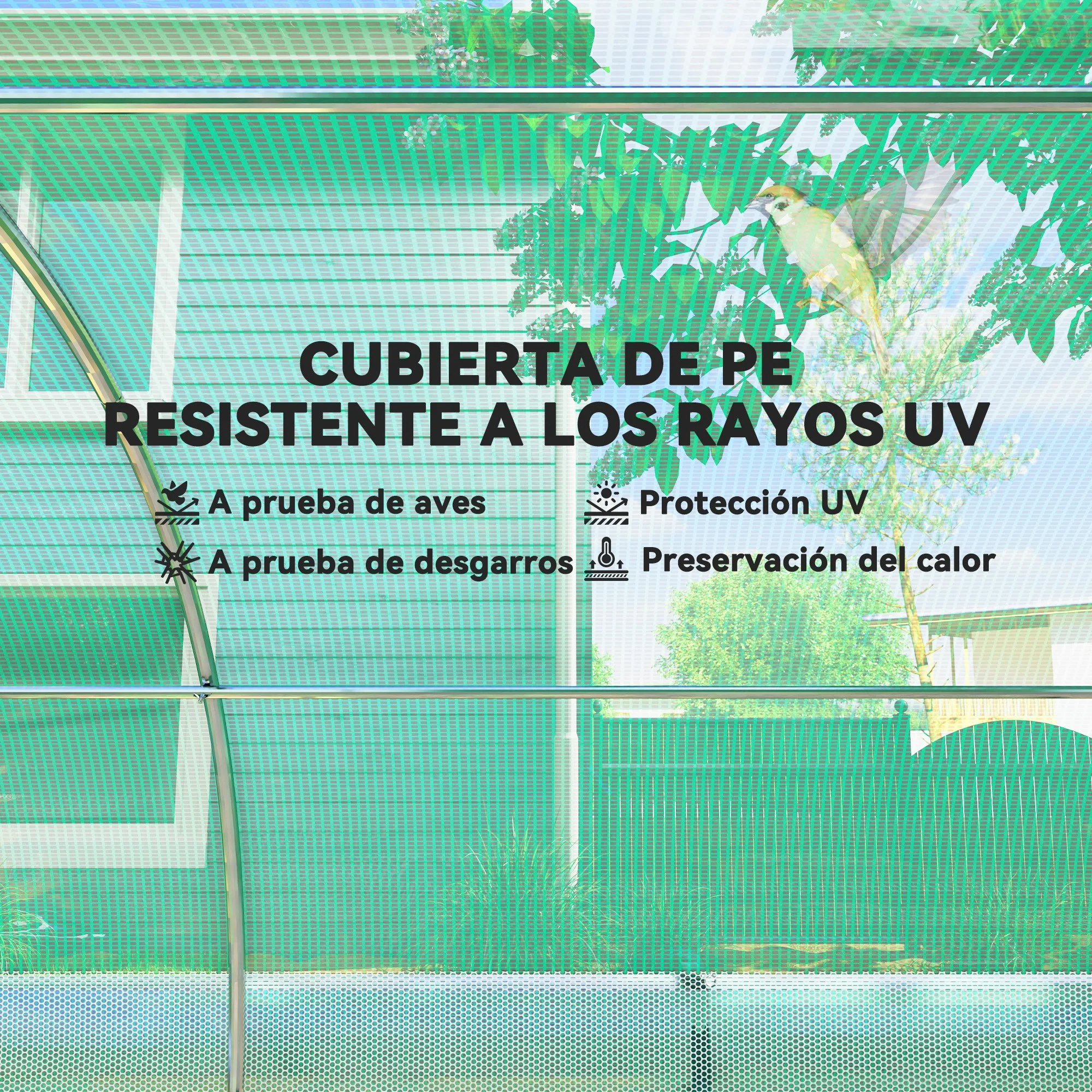 Outsunny Invernadero De Exterior 4,5x2x2 M Con Paredes Laterales Enrollables - Image 6