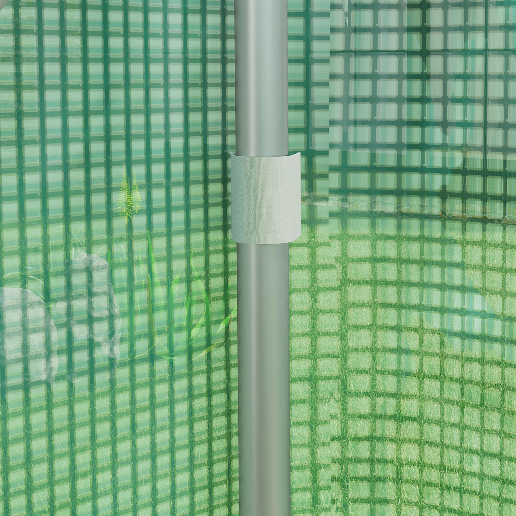 Outsunny Invernadero De Exterior 4x3x2 M Con Cubierta De Pe Anti-uv Verde - Image 5
