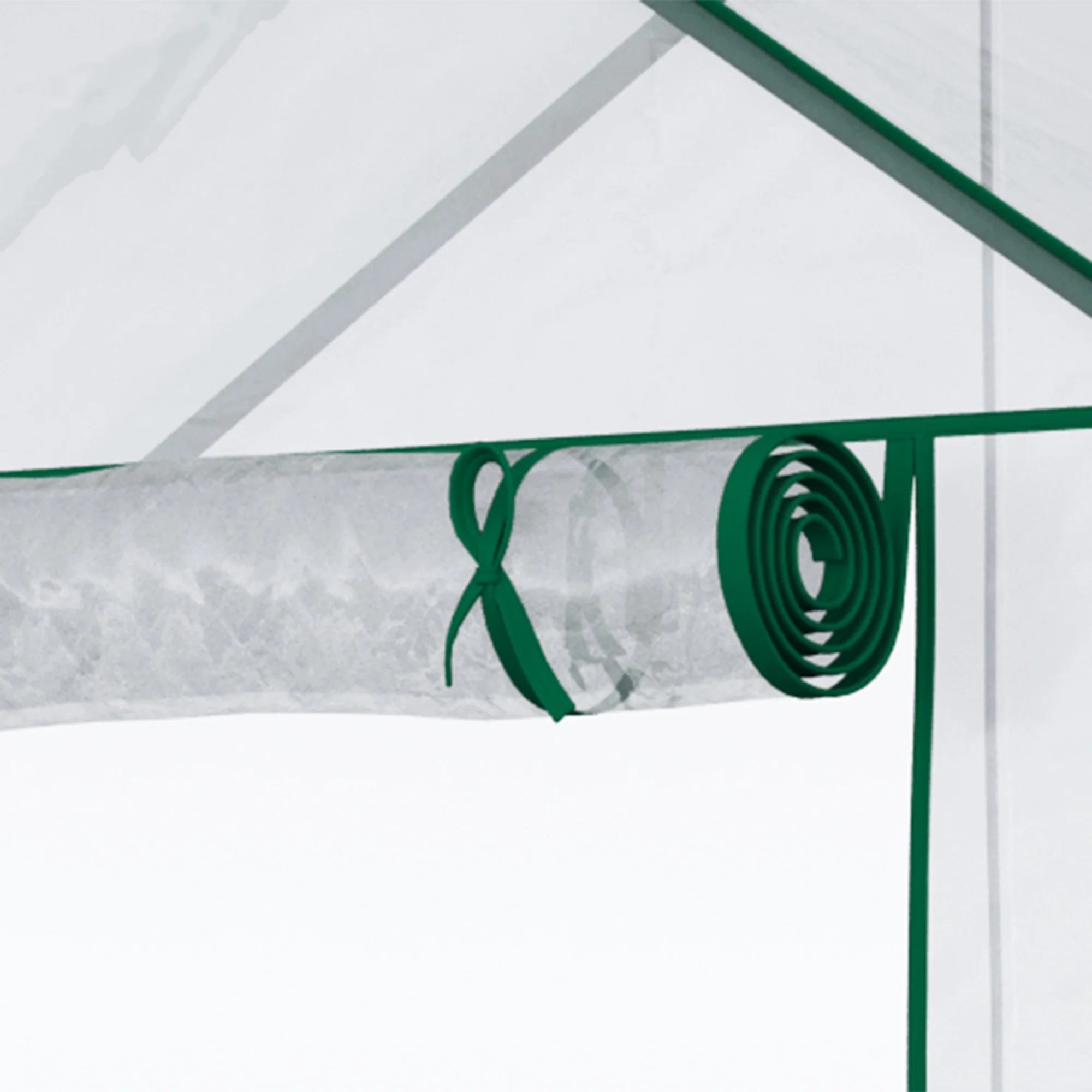 Outsunny Invernadero De Jardín Con 4 Estantes 142x73x195 Cm Verde - Image 5