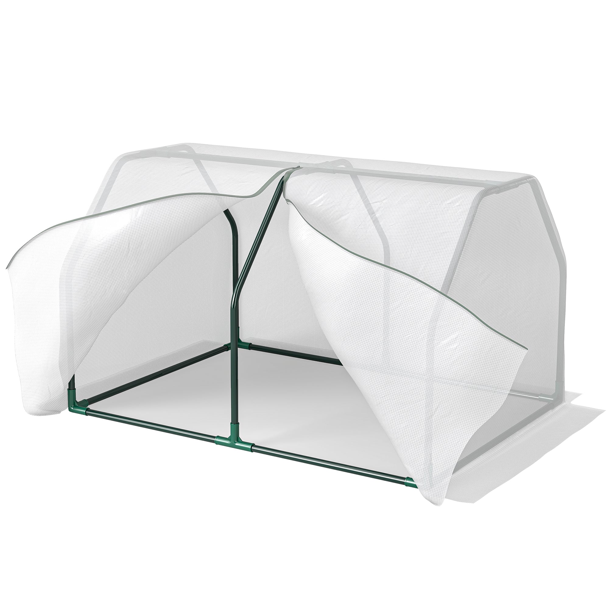 Outsunny Invernadero De Terraza 100x70x60cm Con Cremallera Para Cultivos Plantas