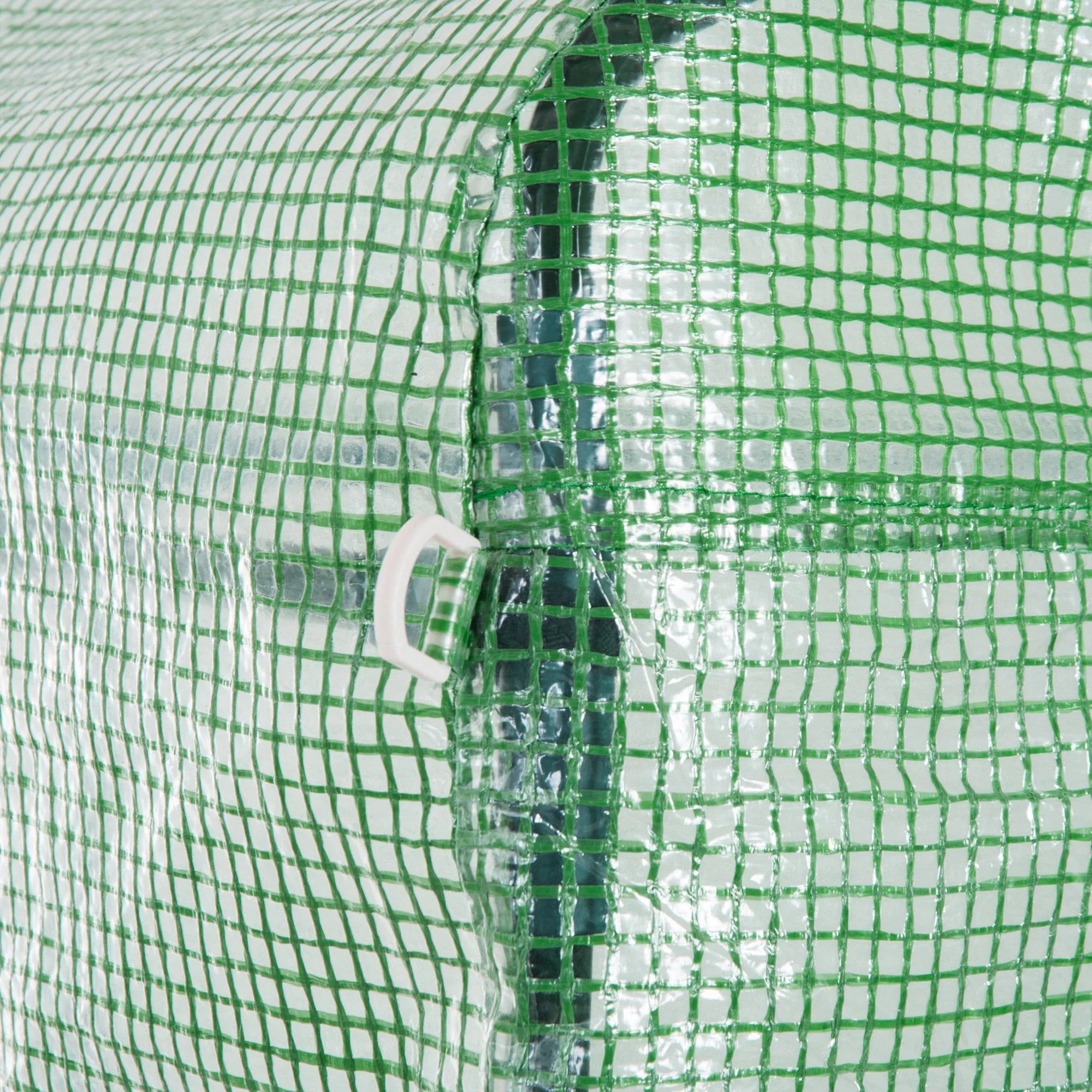 Outsunny Invernadero De Túnel 3x3x2 M Con Puerta Enrollable Y 4 Ventanas Verde - Image 5