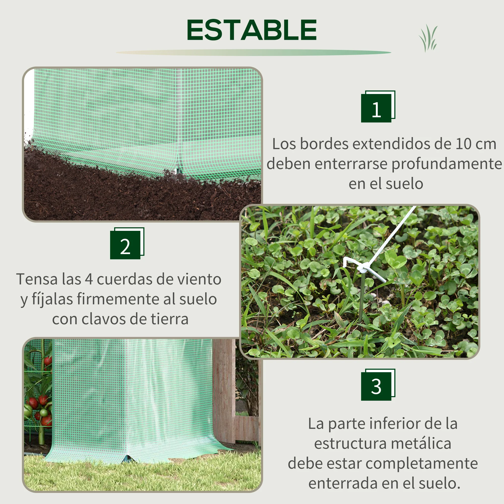 Outsunny Invernadero Pequeño Con Ventanas Para Cultivar Tomates Verde - Image 6
