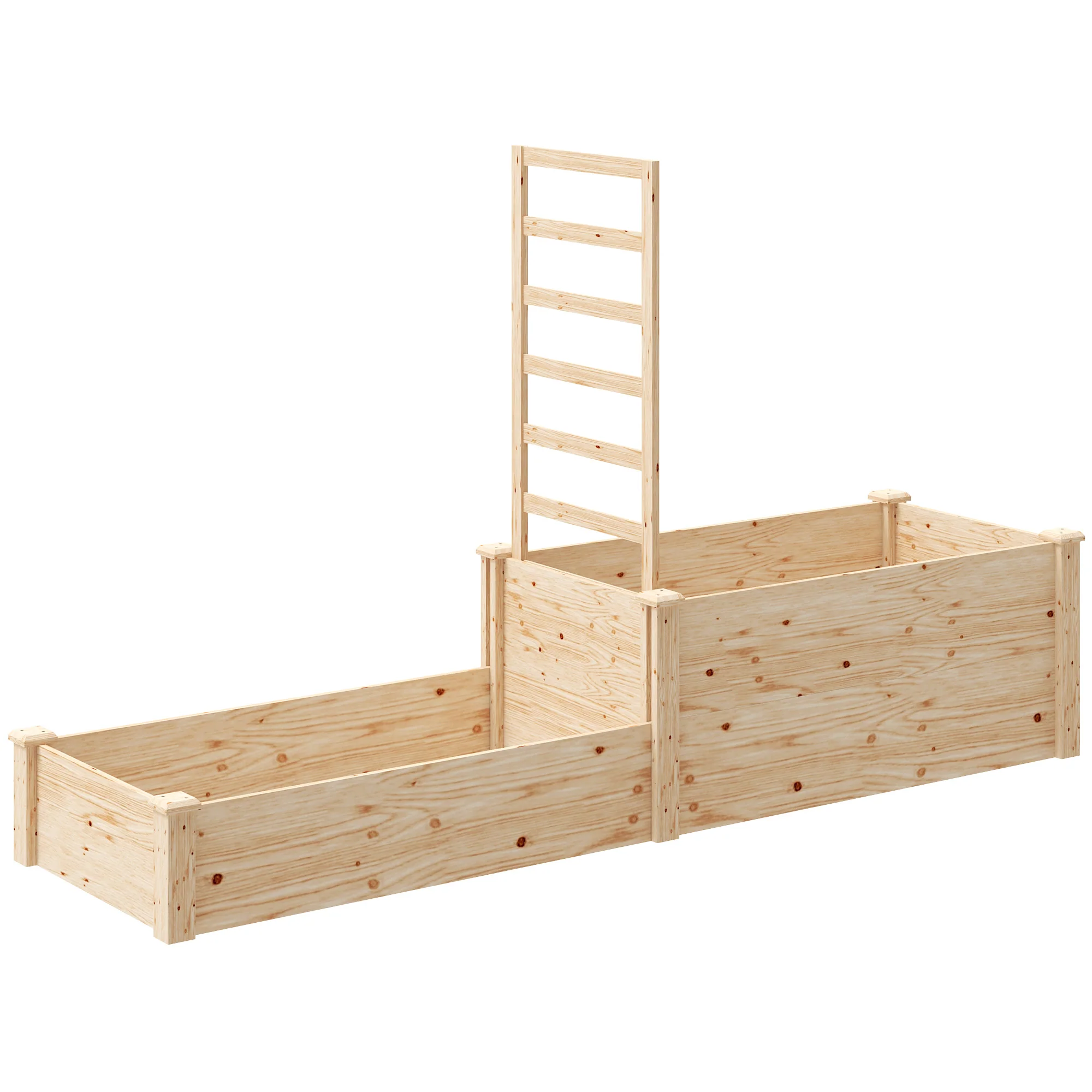 Outsunny Jardinera Exterior Grande De Madera