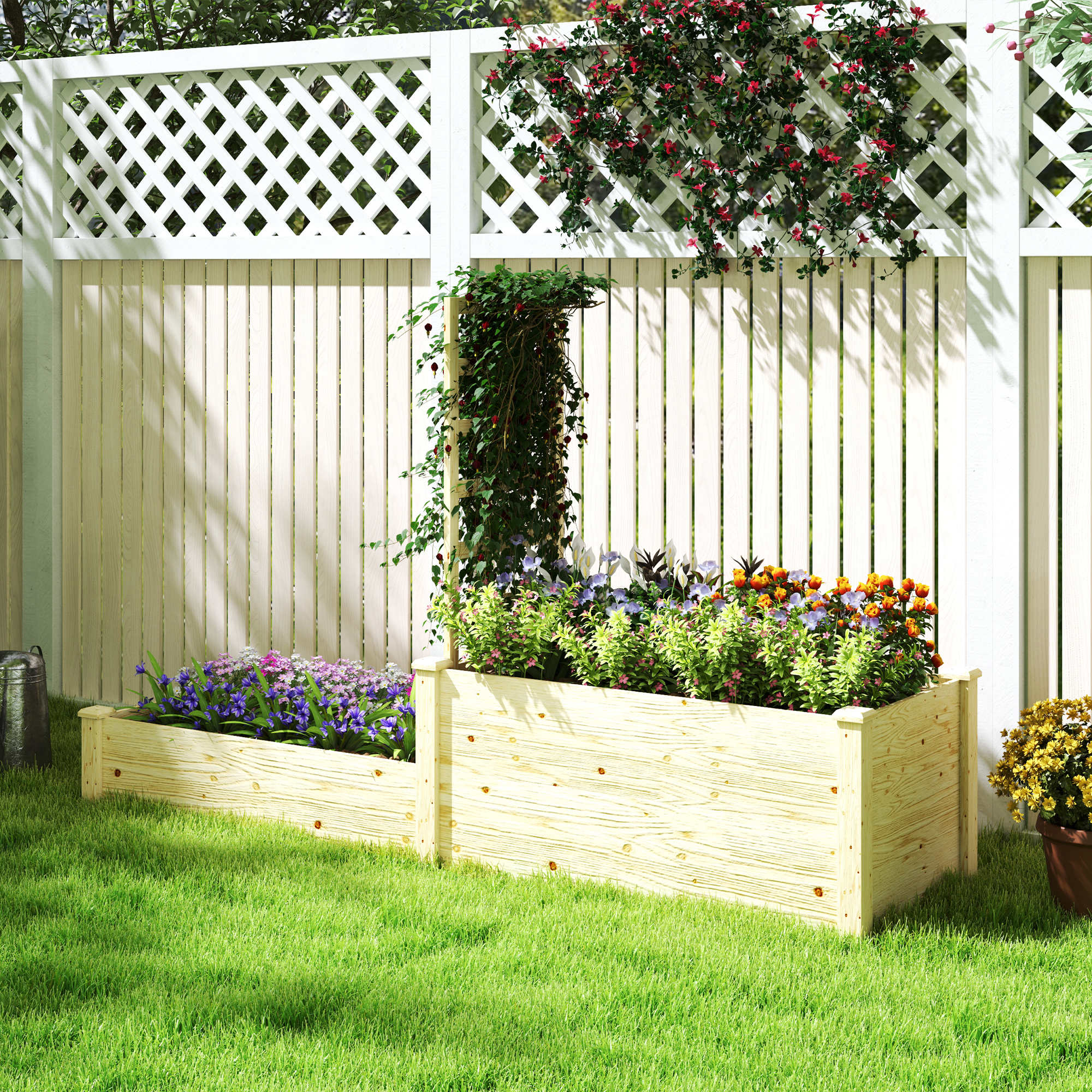 Outsunny Jardinera Exterior Grande De Madera - Image 4