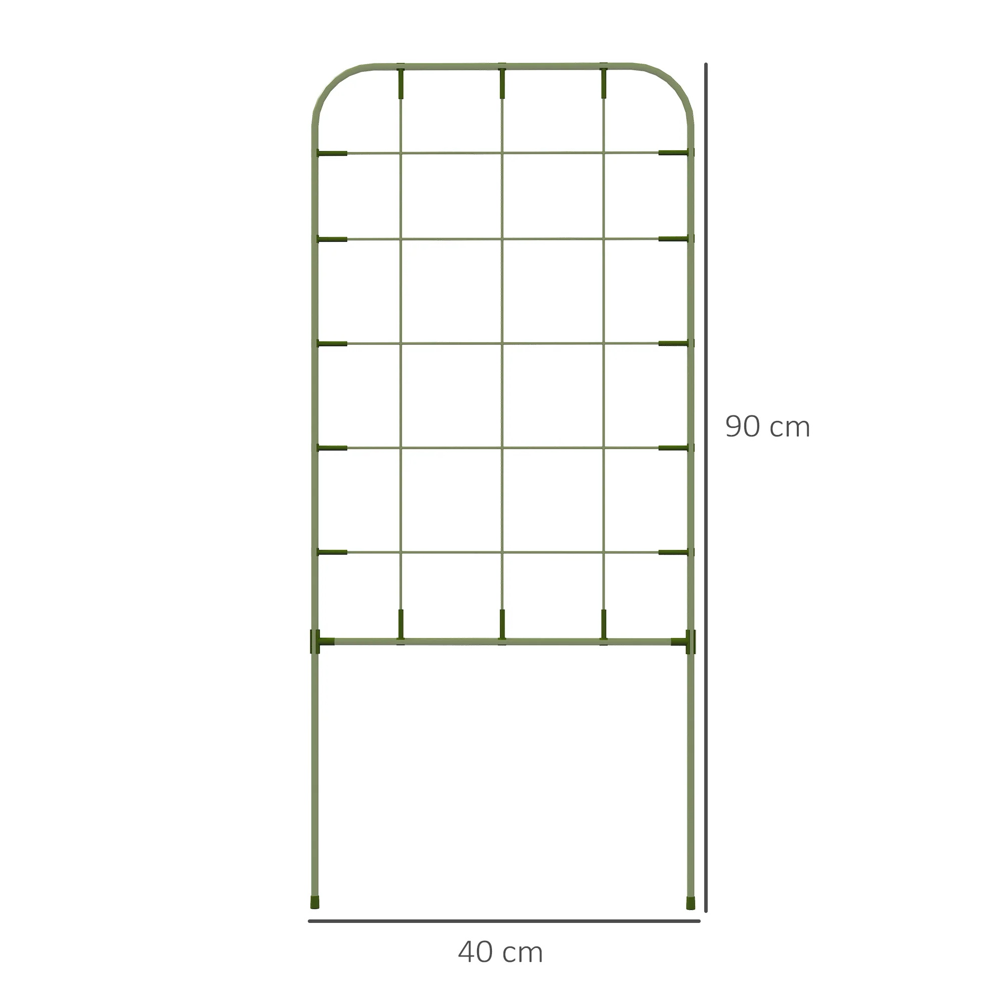 Outsunny Juego De 4 Enrejados De Jardín Con Marco De Acero 40x90 Cm Verde - Image 3
