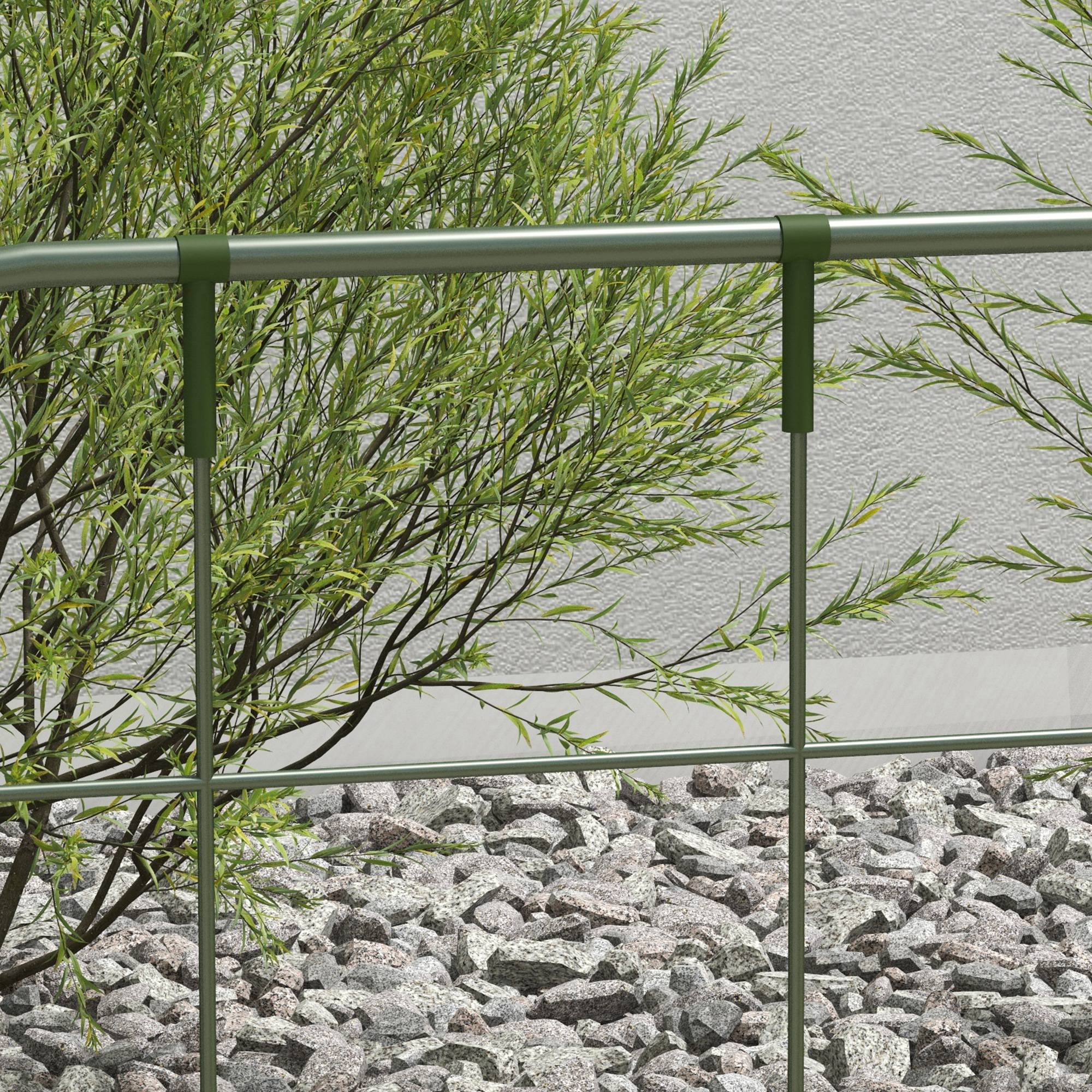 Outsunny Juego De 4 Enrejados De Jardín Con Marco De Acero 40x90 Cm Verde - Image 4