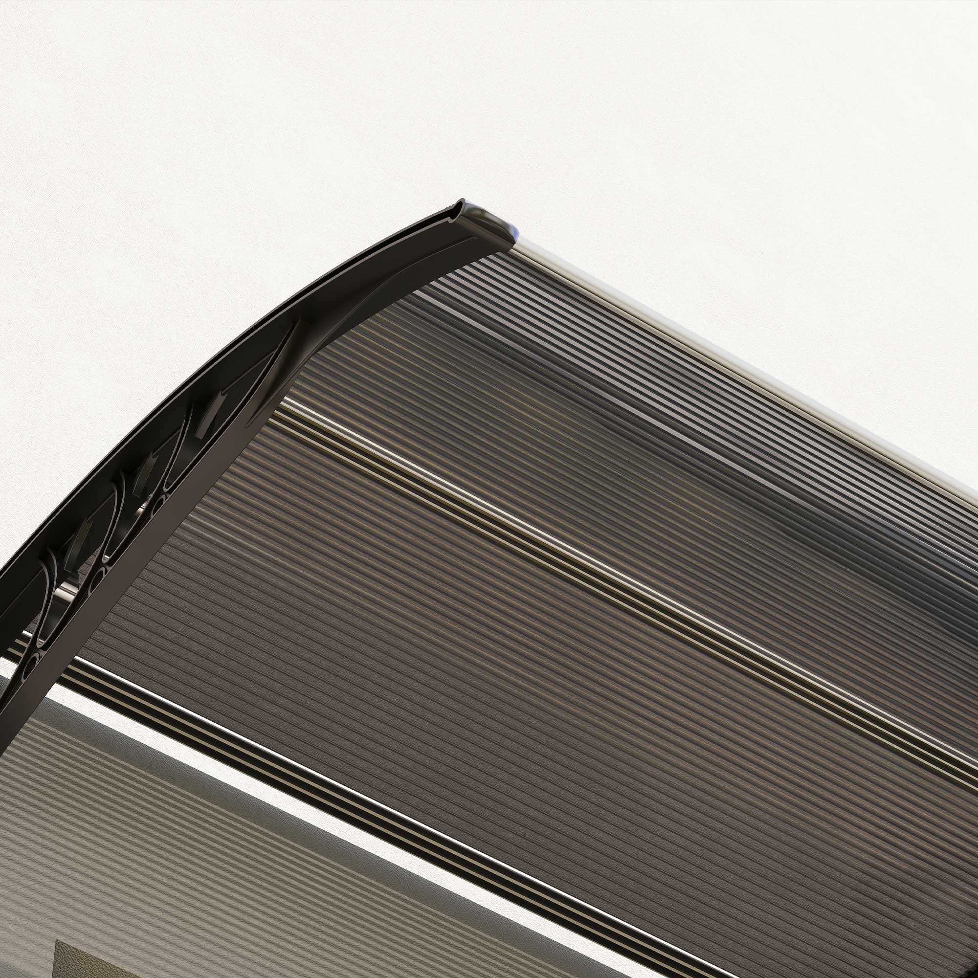 Outsunny Marquesina Exterior Para Puertas Y Ventanas 196x75 Cm Negro - Image 4