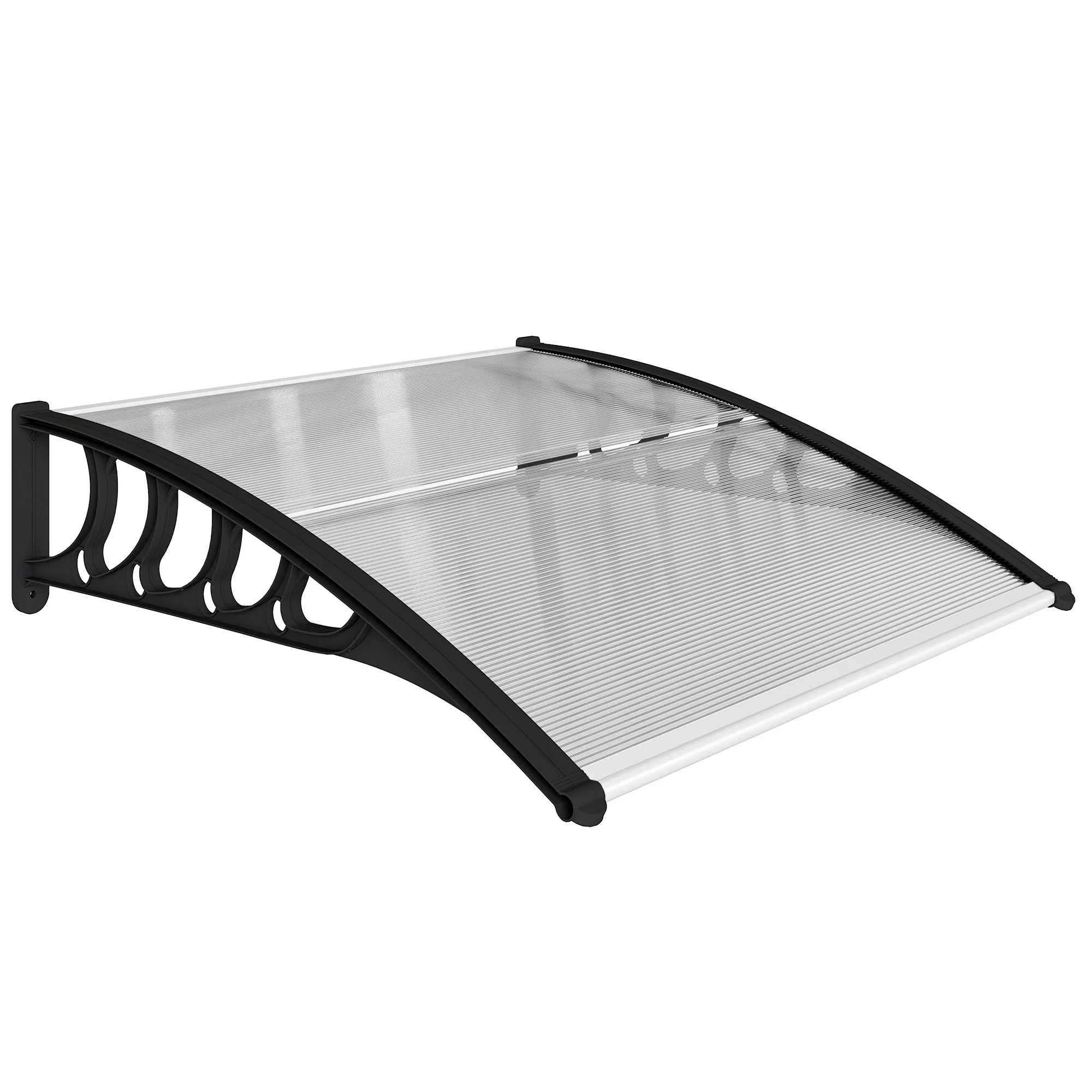 Outsunny Marquesina Para Puertas Y Ventanas 103x96,5 Cm Con Regleta De Aluminio