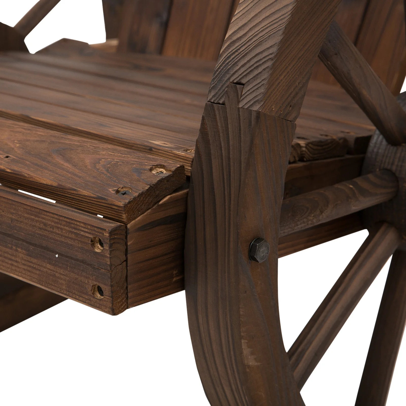 Outsunny Mecedora De Madera Para Terraza Sillón Balancín Para Exteriores - Image 4