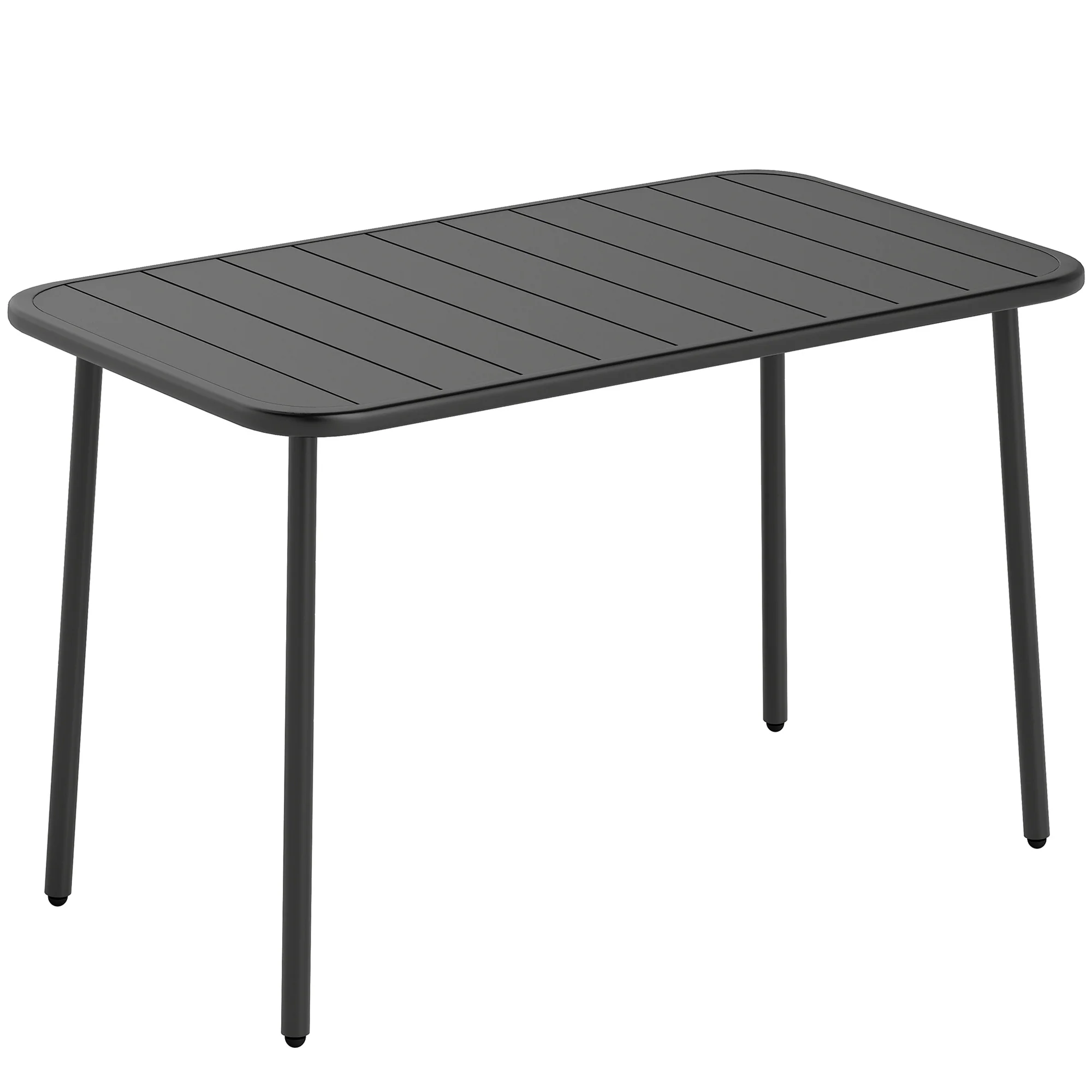 Outsunny Mesa De Comedor De Jardín Rectangular 120x70x72 Cm Para 4 Personas