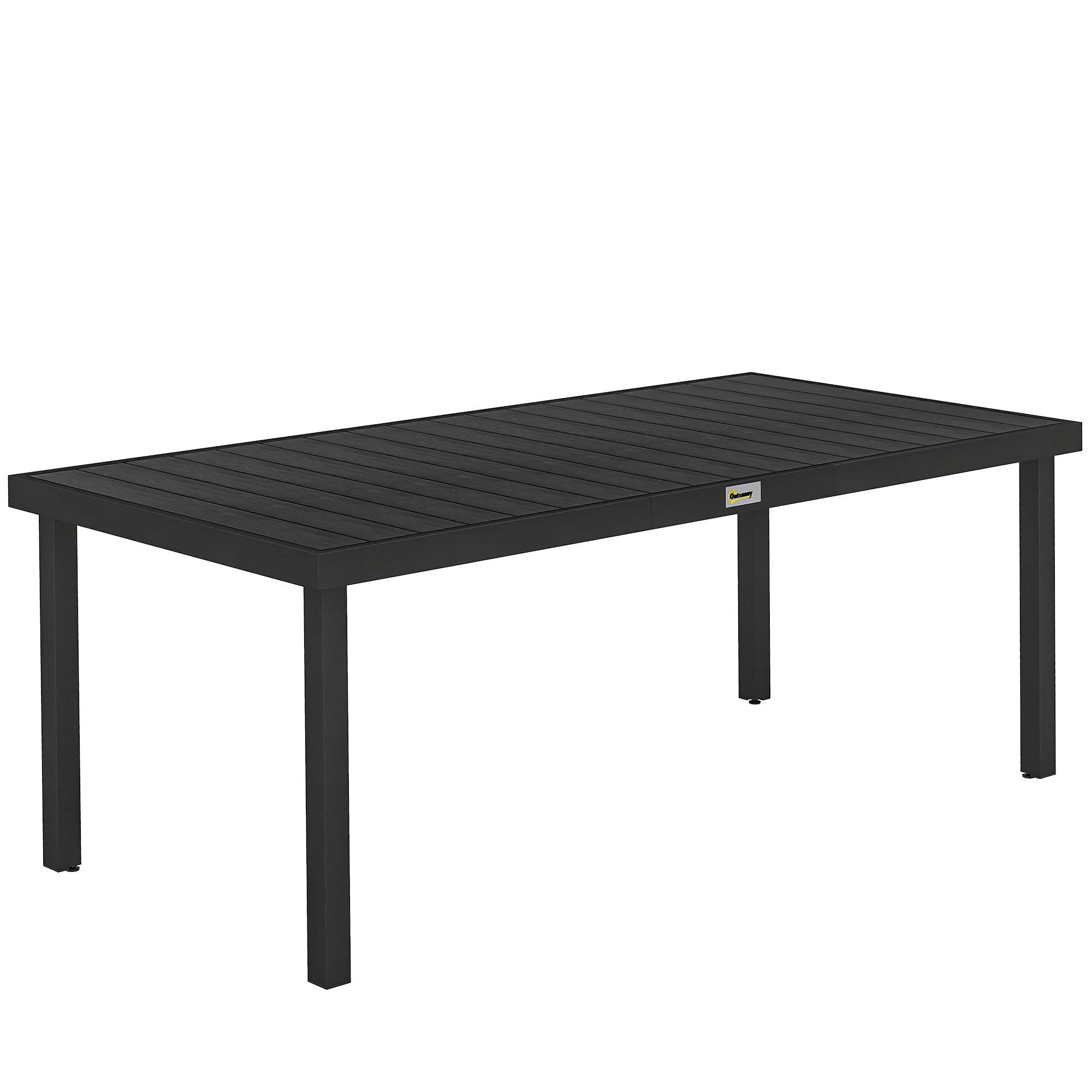 Outsunny Mesa De Jardín Mesa De Comedor De Aluminio Para 8 Personas 190x90x74 Cm