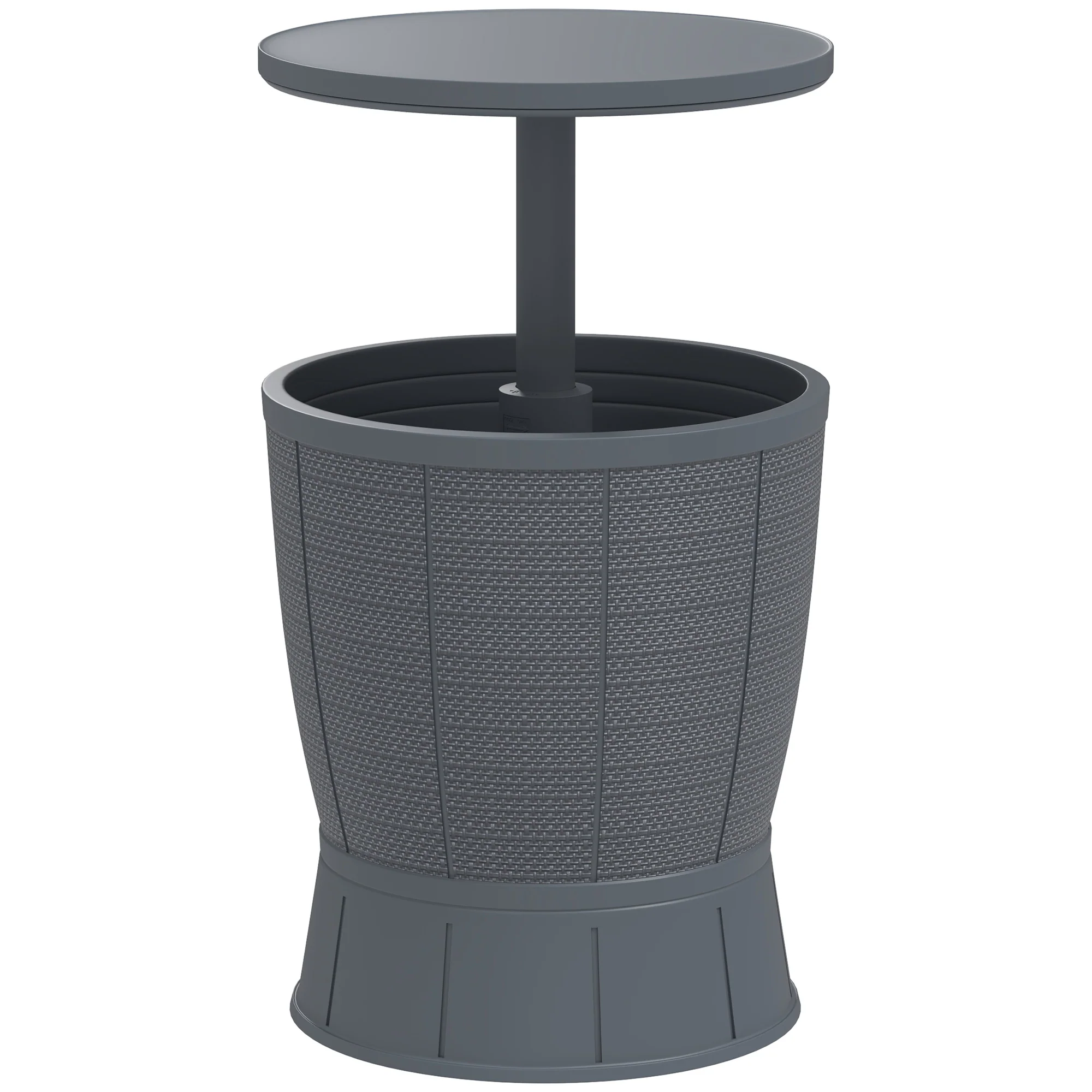 Outsunny Mesa Nevera Para Exterior 41 L 3 En 1 Cool Bar Mesa Auxiliar Gris