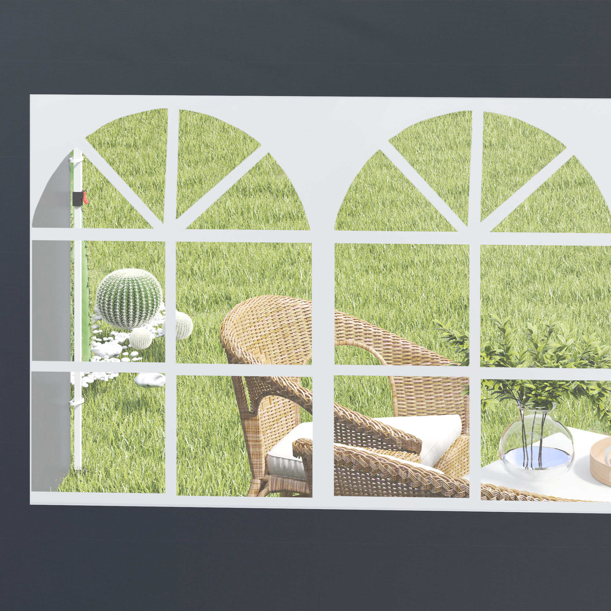 Outsunny Paredes Laterales Para Carpa De 2 Paneles 300x200 Cm Con Ventana Gris - Image 5