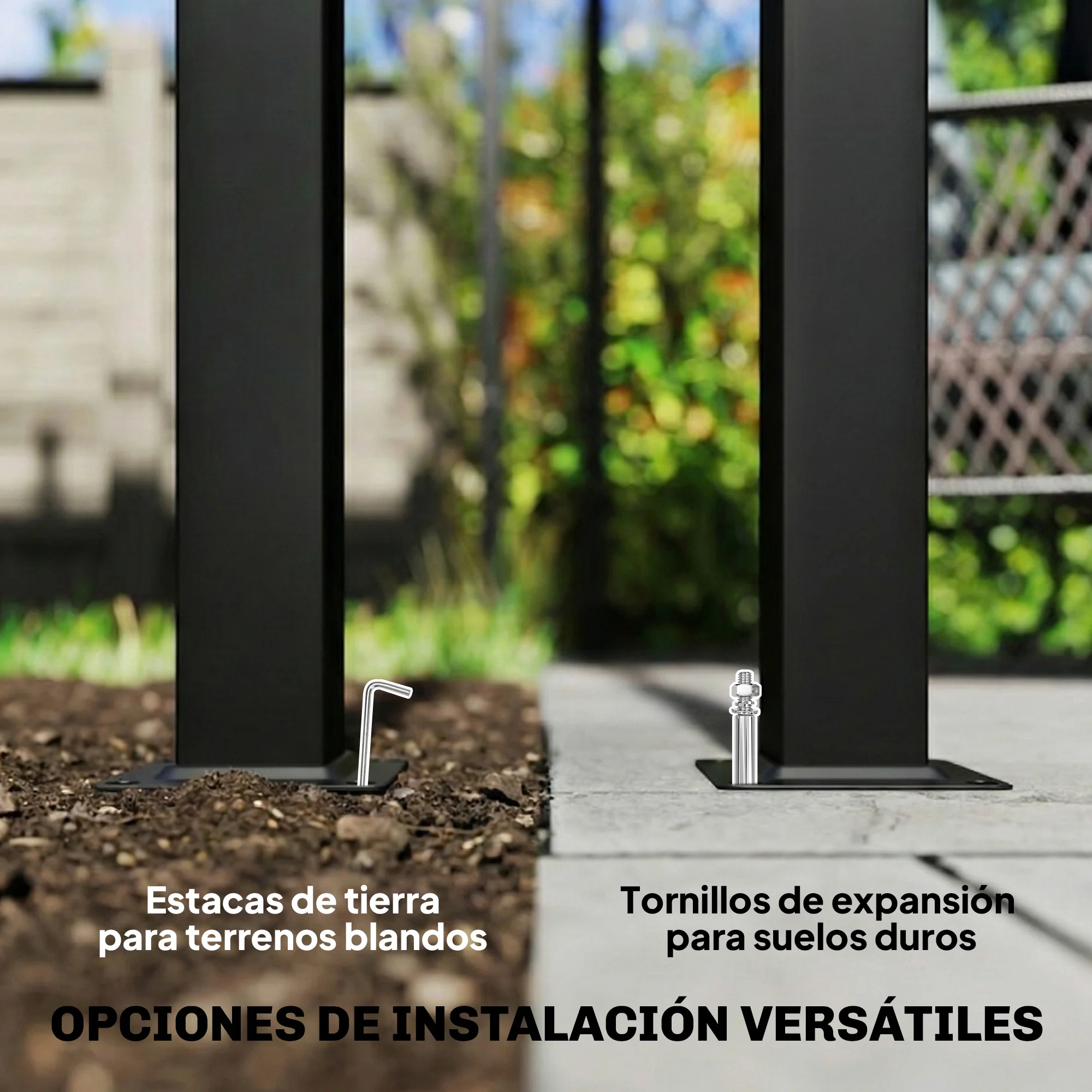 Outsunny Pérgola De Jardín 6x3 M Con Techo Retráctil Upf30+ Gris Oscuro - Image 6
