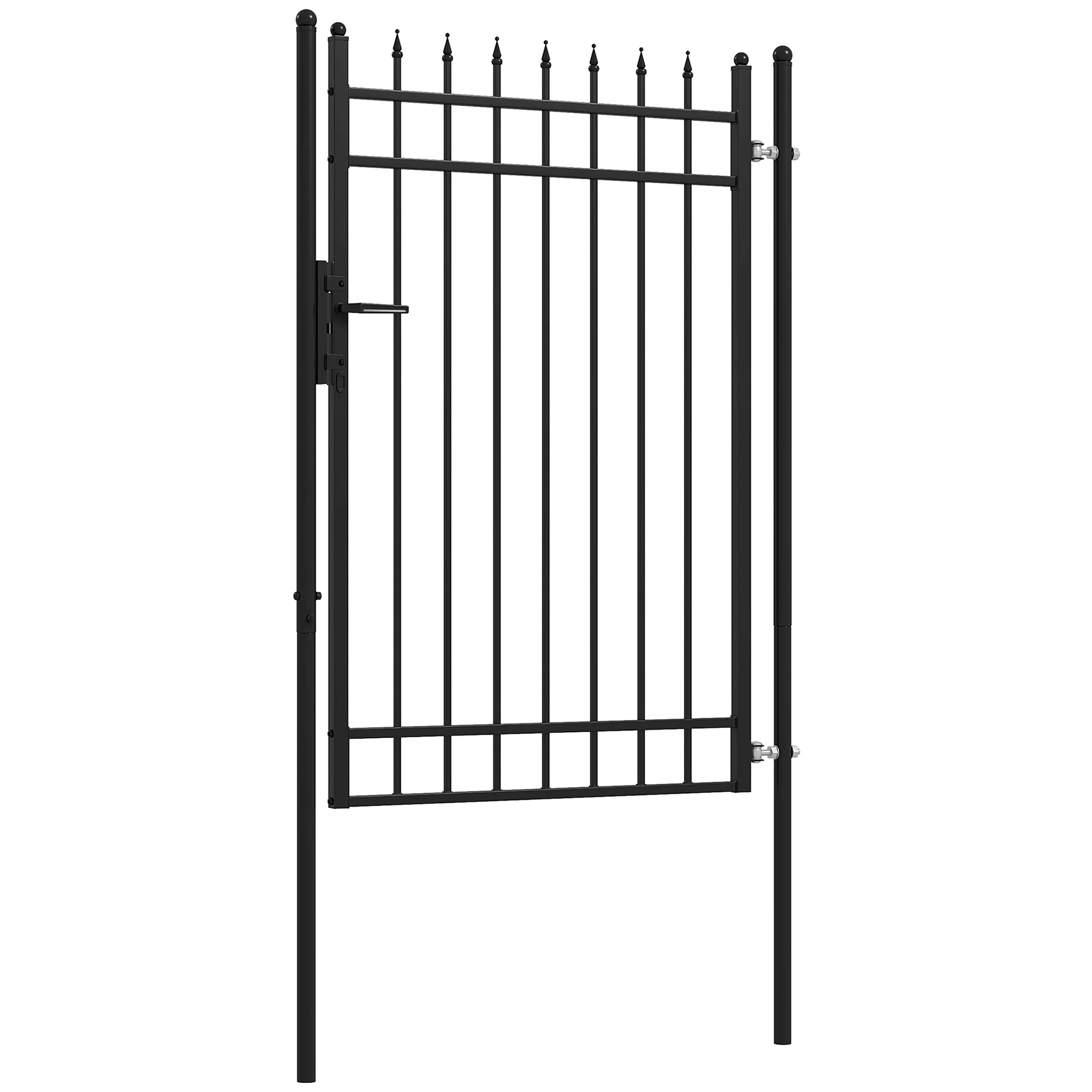 Outsunny Puerta De Jardín Con Decoración De Flechas 107x204 Cm Negro