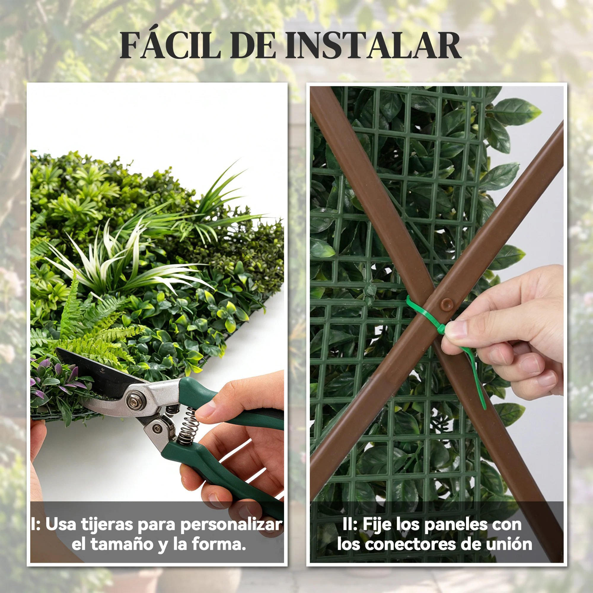 Outsunny Seto Artificial Ocultación Jardín 1x1 M Para Terraza Balcón Exterior - Image 6