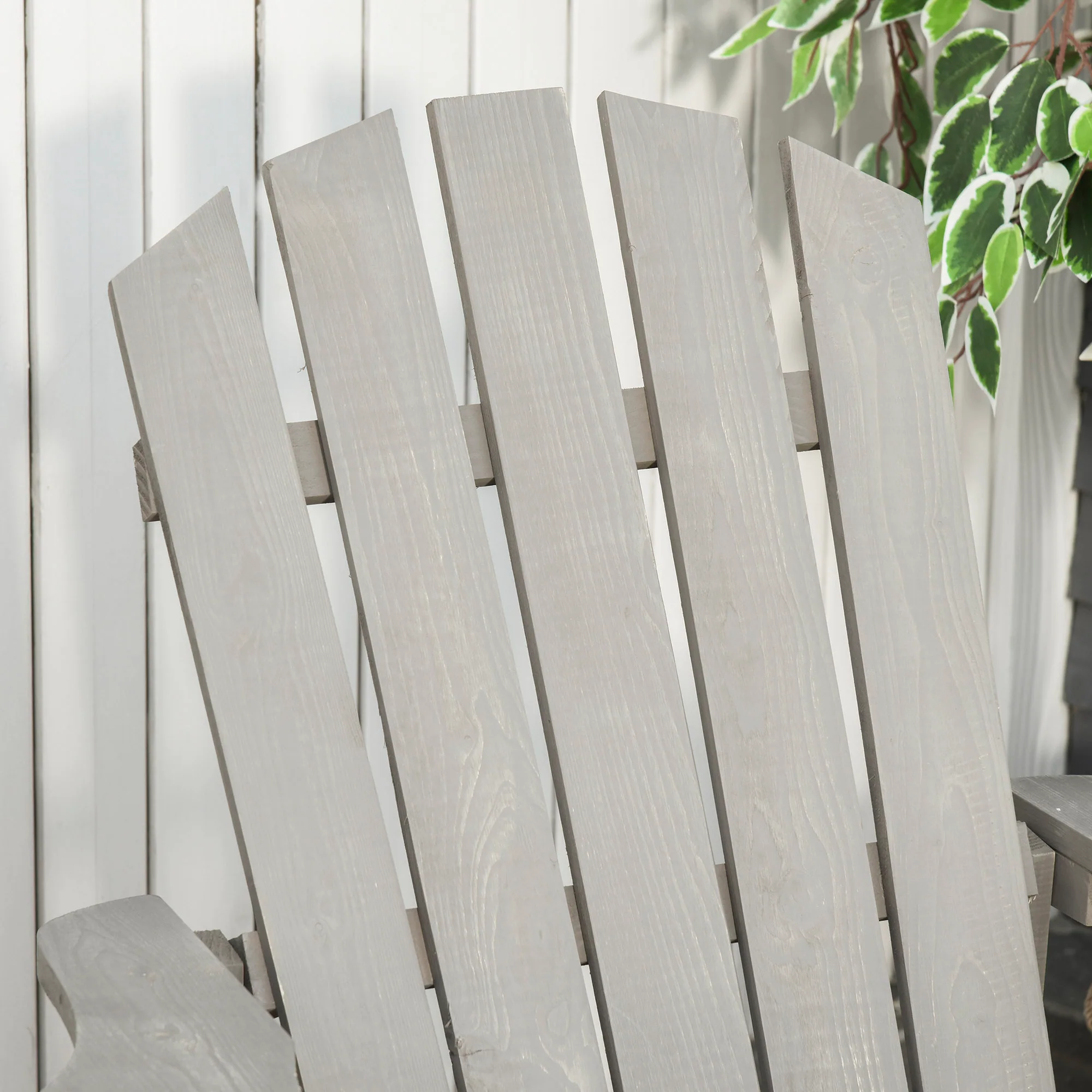 Outsunny Silla Adirondack De Madera Carga 150 Kg 78x89x88 Cm Gris Claro - Image 5