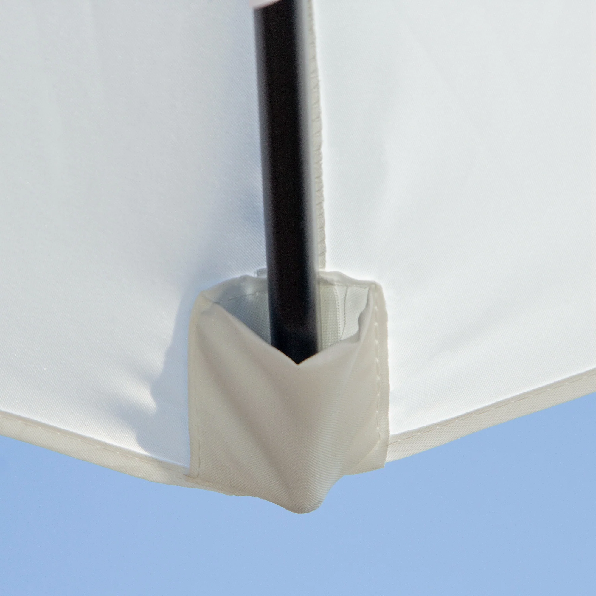 Outsunny Sombrilla De Jardín Ø295x250 Cm Con Manivela E Inclinación Blanco - Image 4