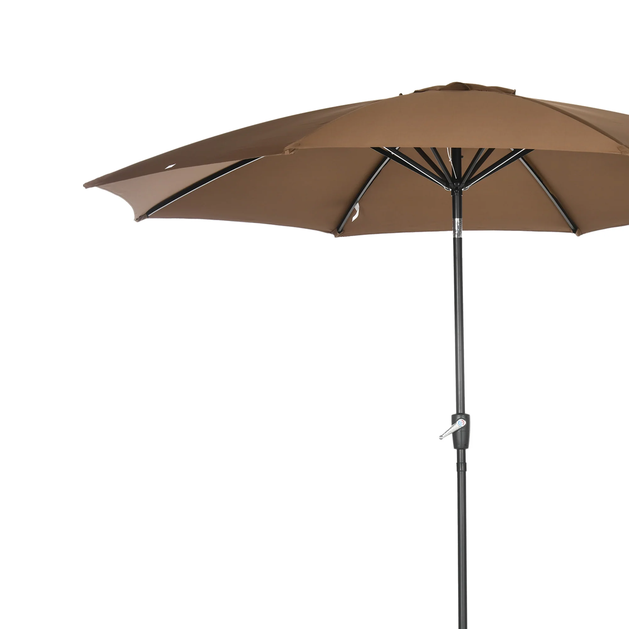 Outsunny Sombrilla De Jardín Ø300x252 Cm Con Manivela Techo Inclinable Marrón - Image 4