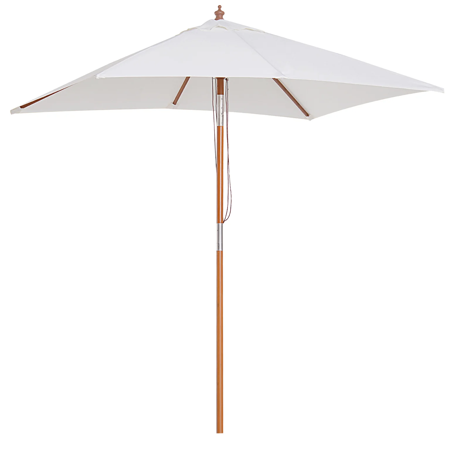 Outsunny Sombrilla De Jardín Rectangular 200x150x235 Cm Anti-uv Crema