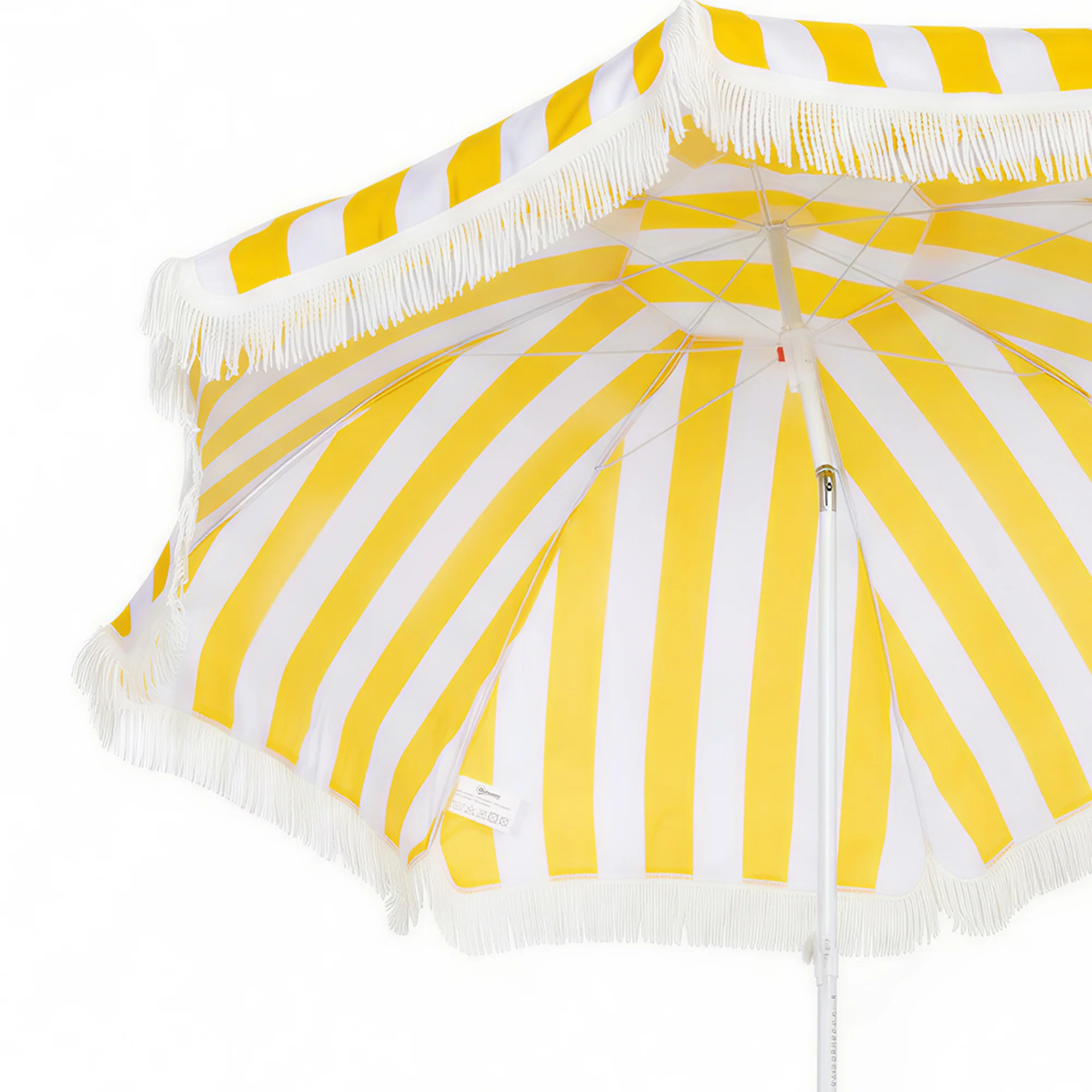 Outsunny Sombrilla De Playa Con Flecos Ø180 Cm Altura Ajustable, Inclinación 30° - Image 4